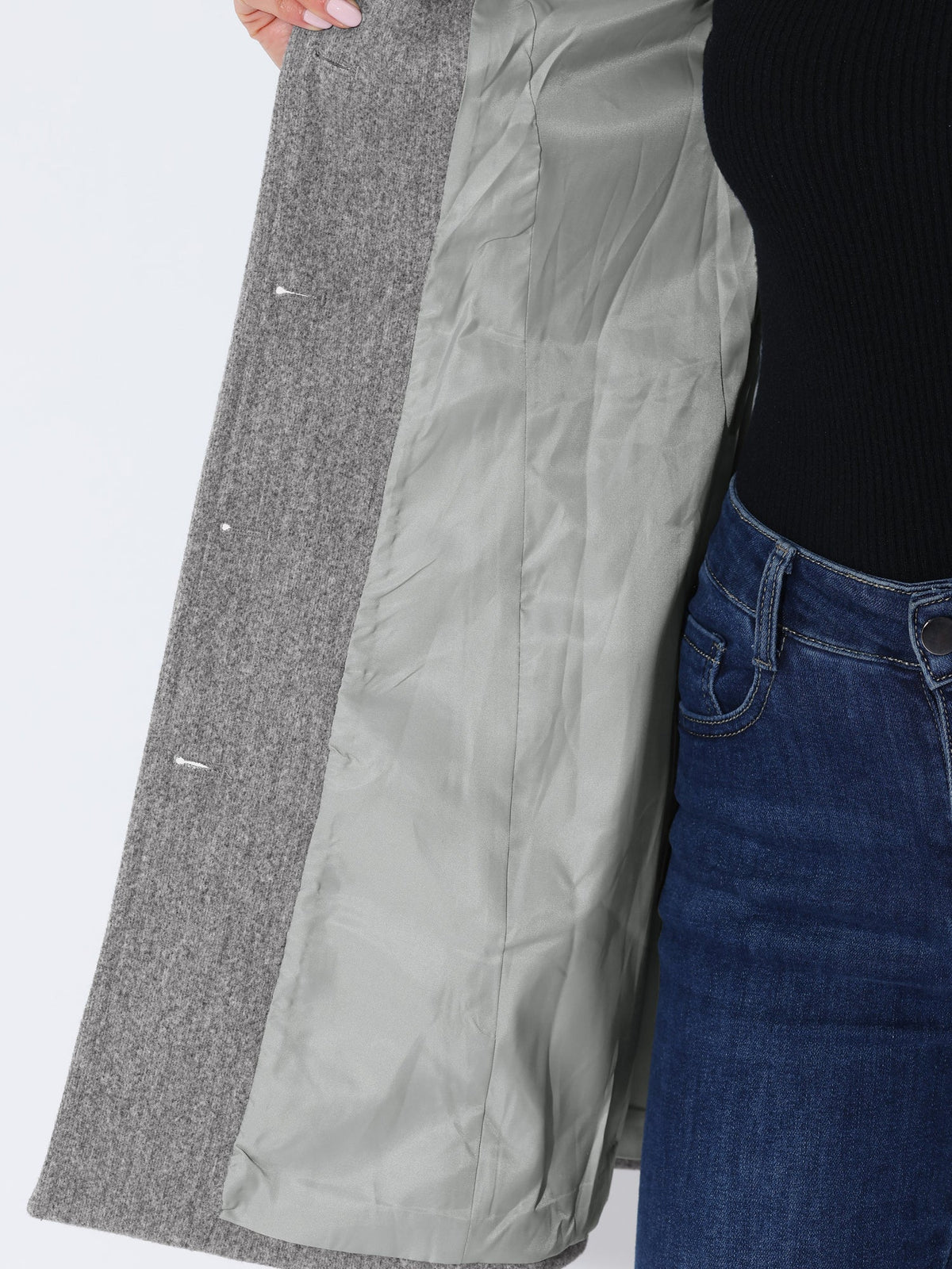 Slim-Profile Striped Overcoat