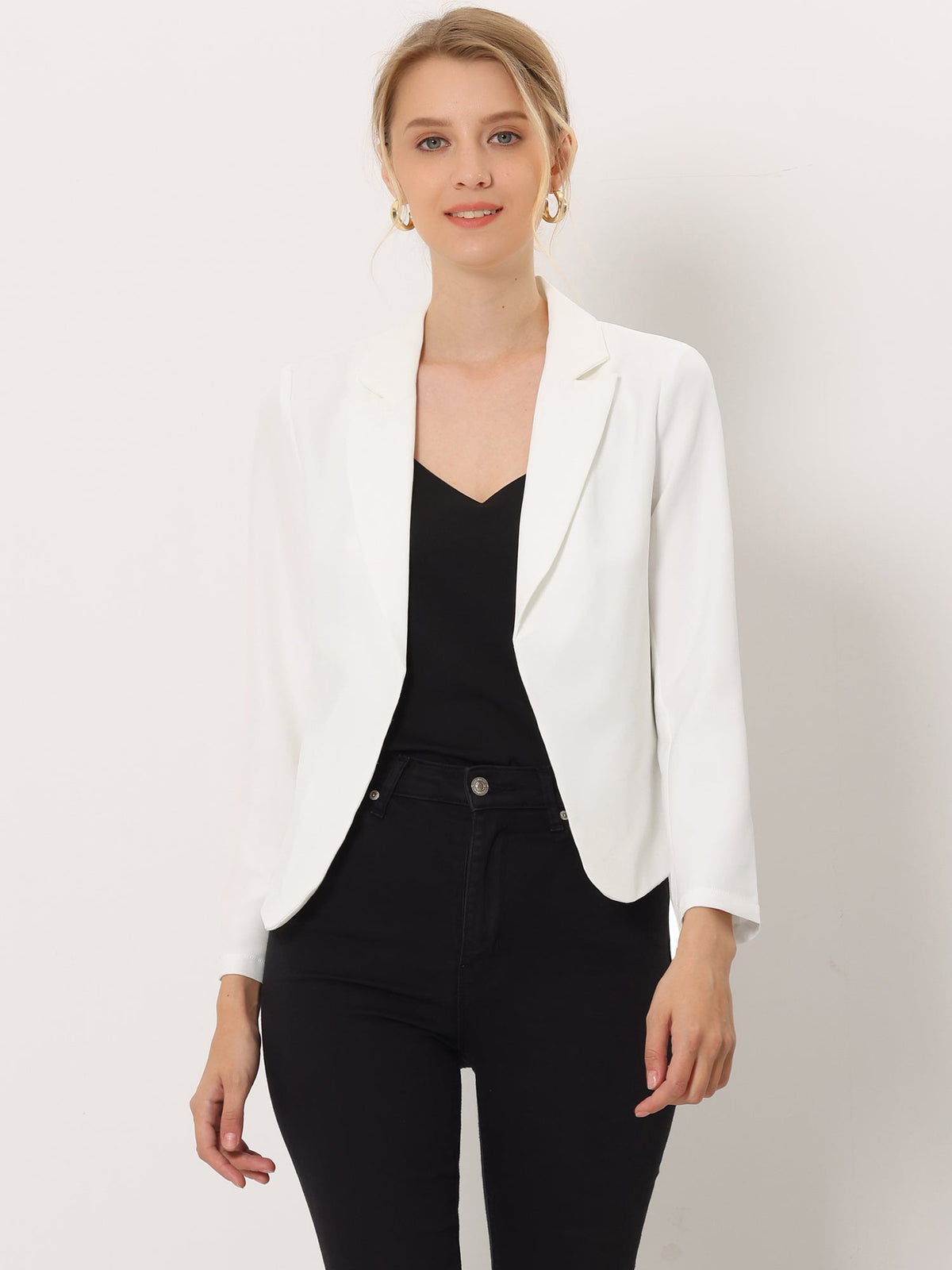 Padded-Shoulder Fully Lined Soft Blazer