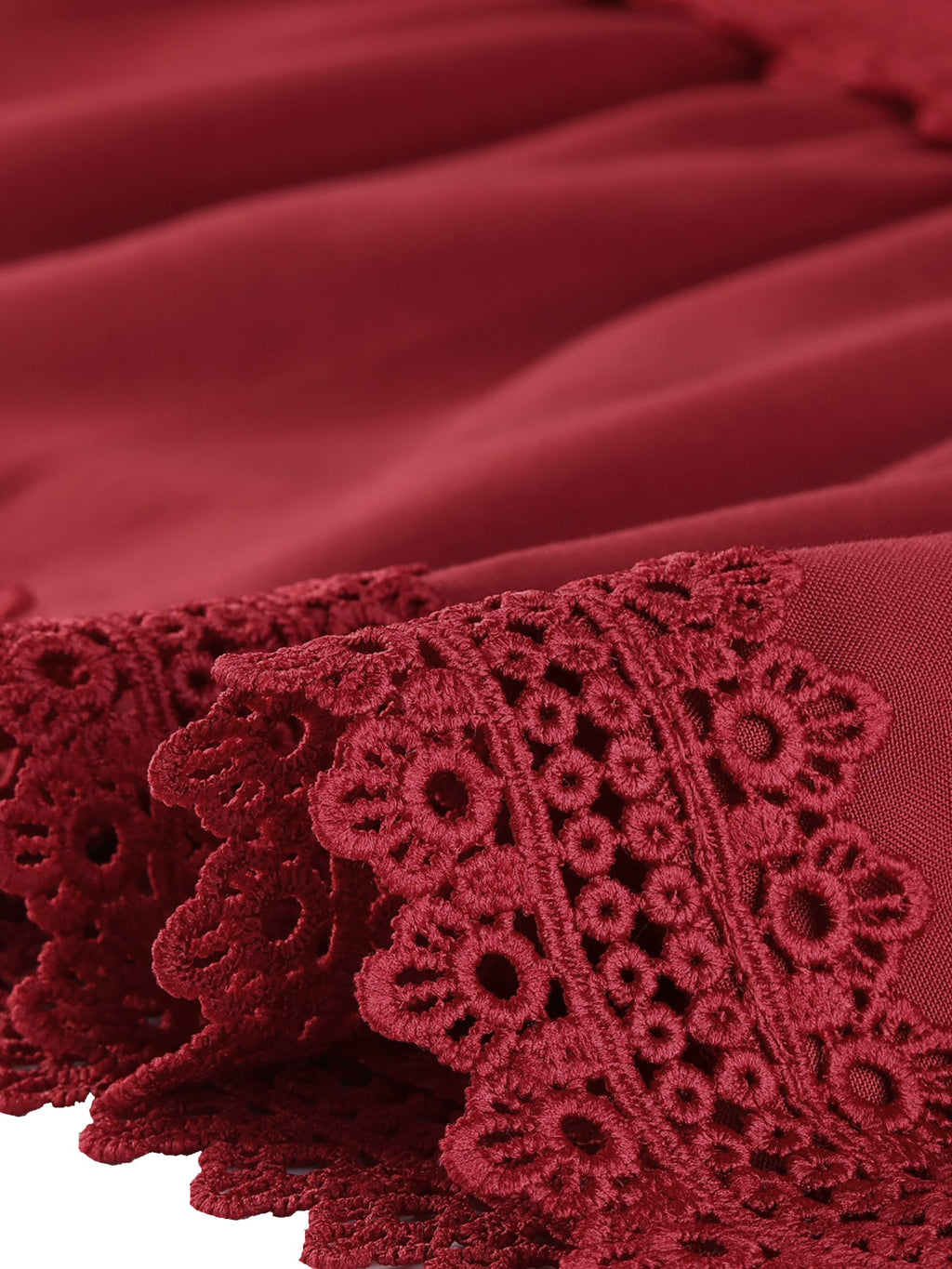 Crochet Lace Pleated Dress