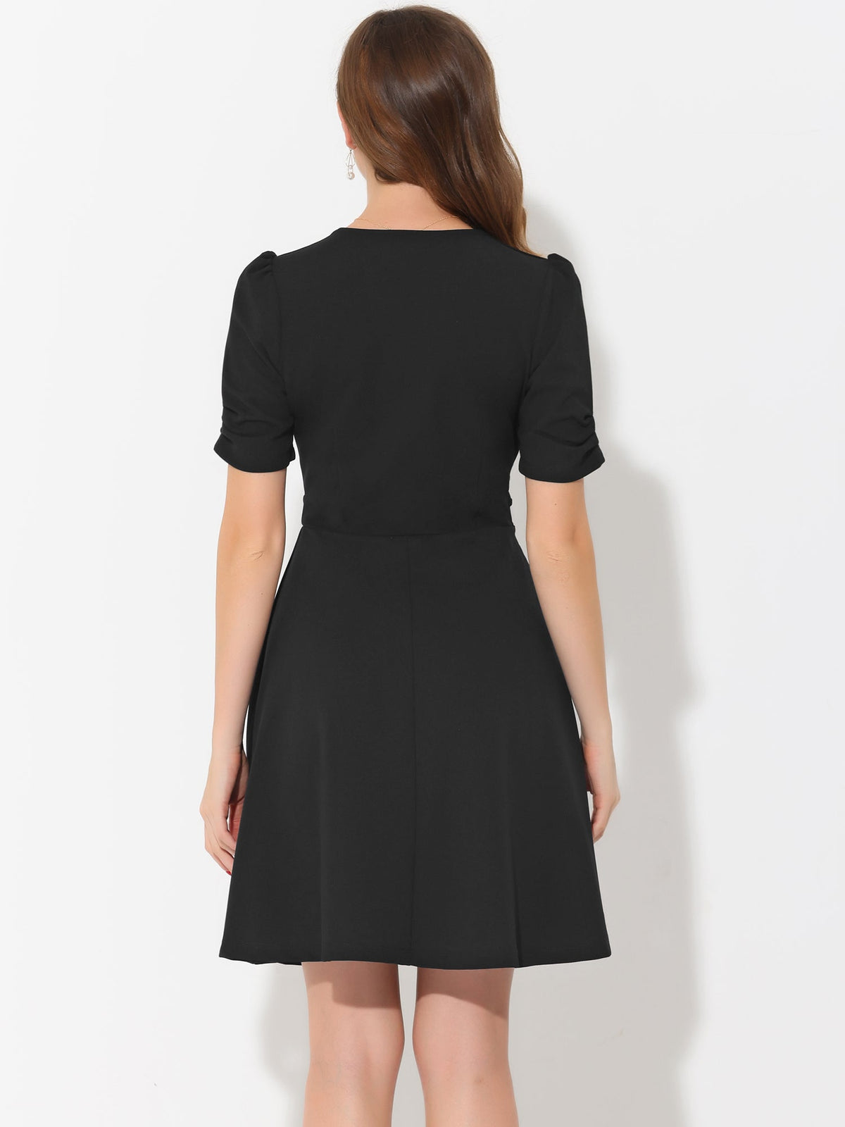 Sweetheart Neck Zipper Business Dress