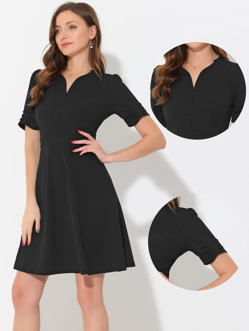 Sweetheart Neck Zipper Business Dress