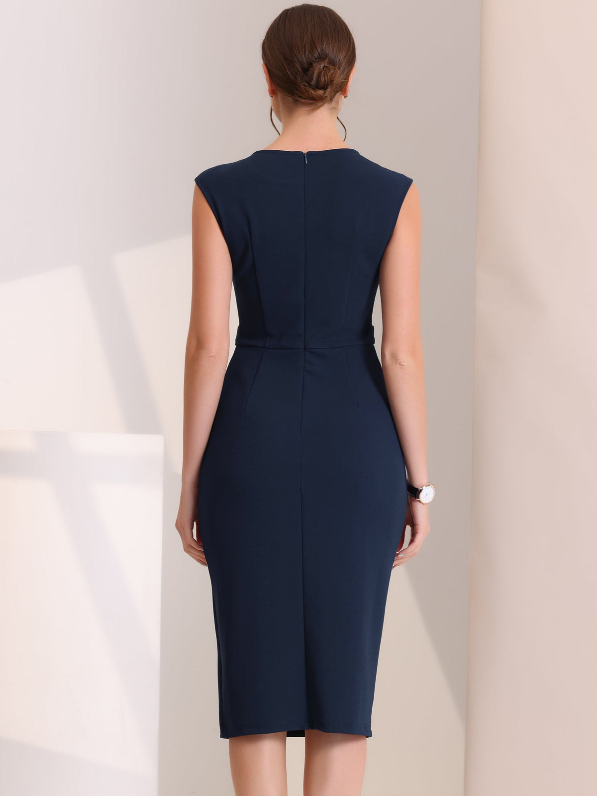 Spandex Professional Short-Sleeve Dress