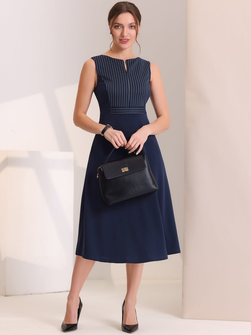 Sleeveless Solid Sun Dress