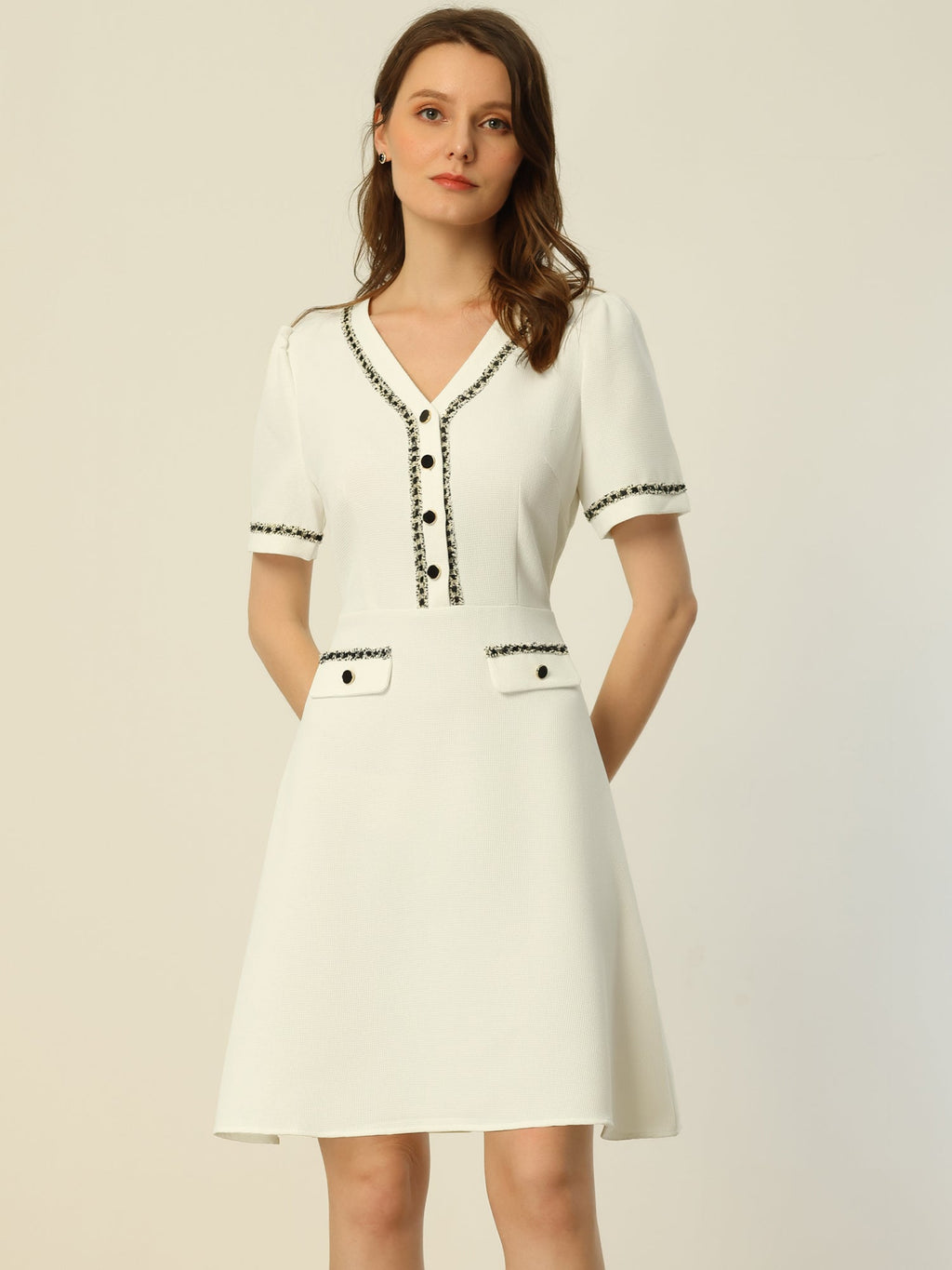 Short Sleeve A-Line Summer Dress