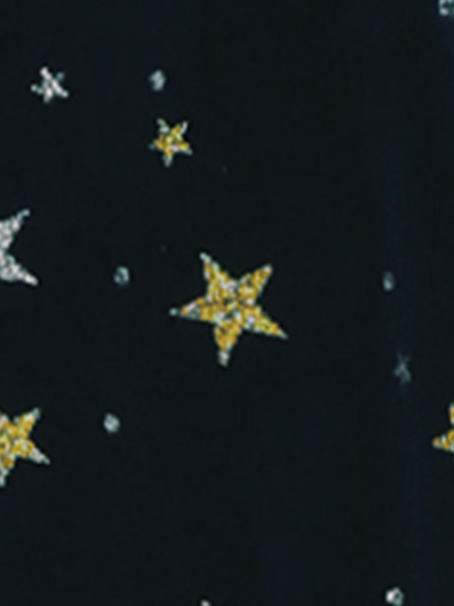 Glitter Star Square Neck Mini Dress