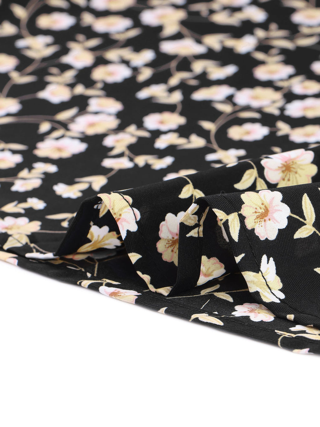Smocked Floral Square Neck Dress