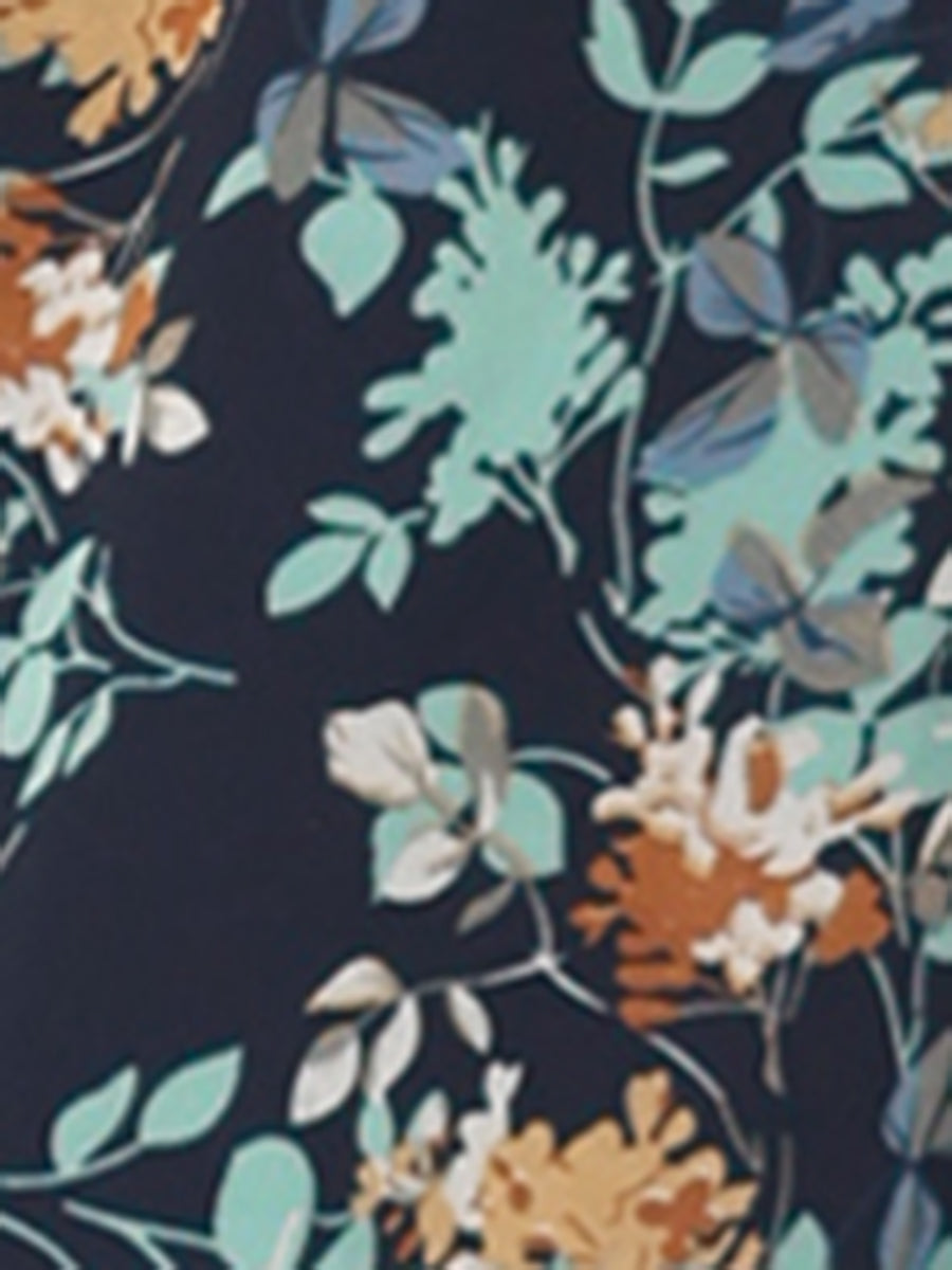 V-Neck Floral Flutter Dress