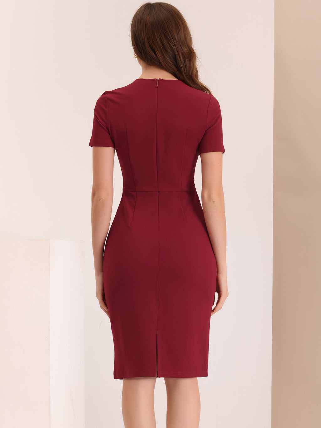 Tweed-Trim Work Dress