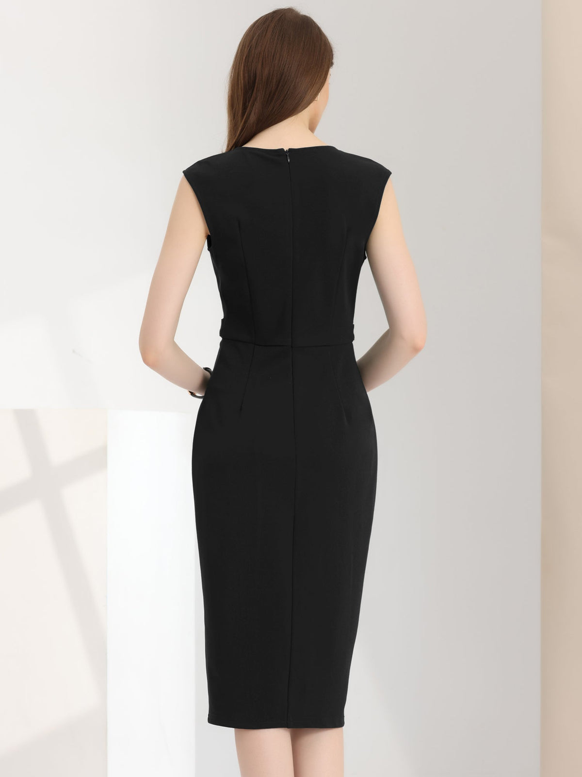 Spandex Professional Short-Sleeve Dress
