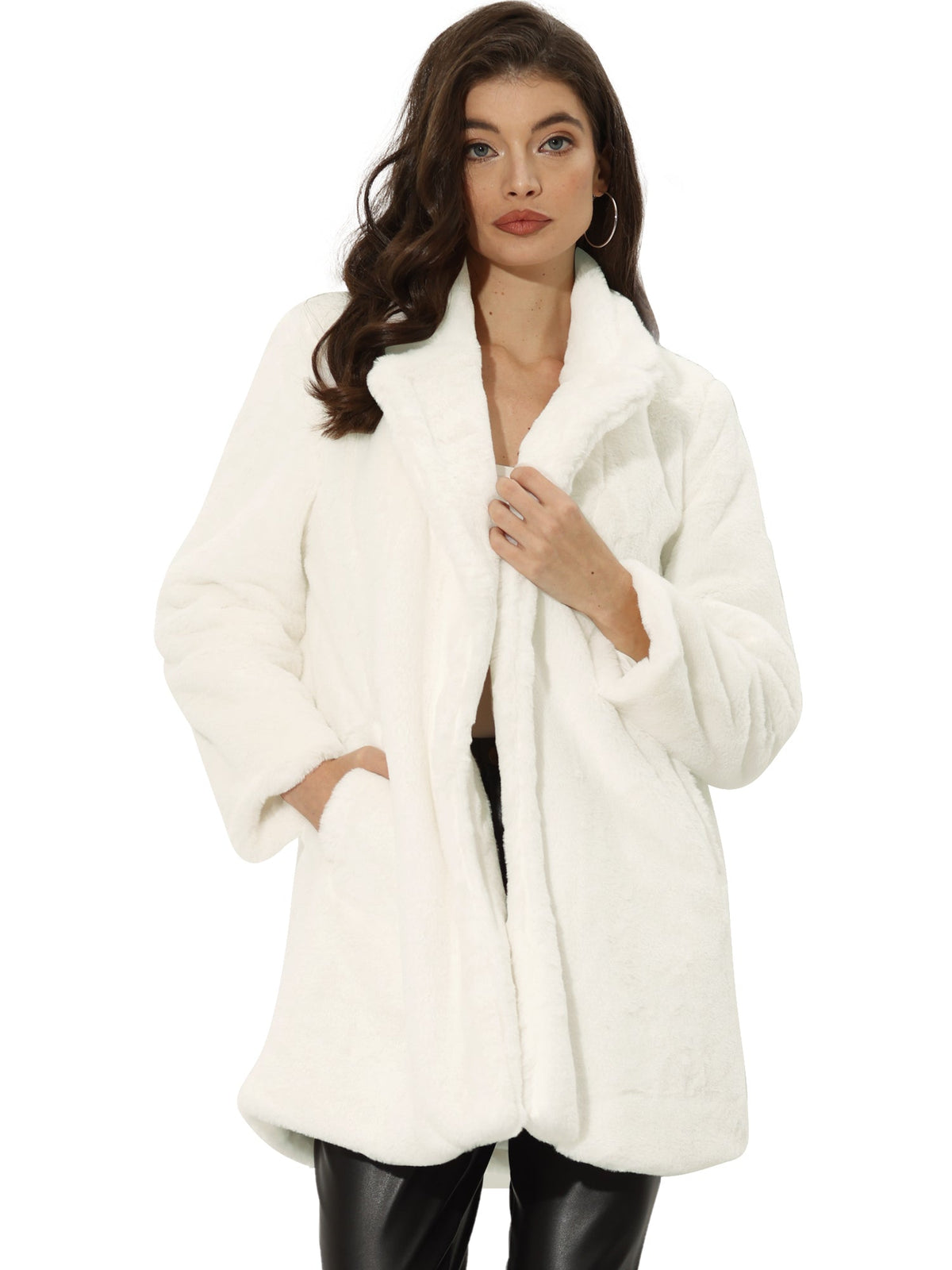 Cloud Wrap Faux Fur Coat