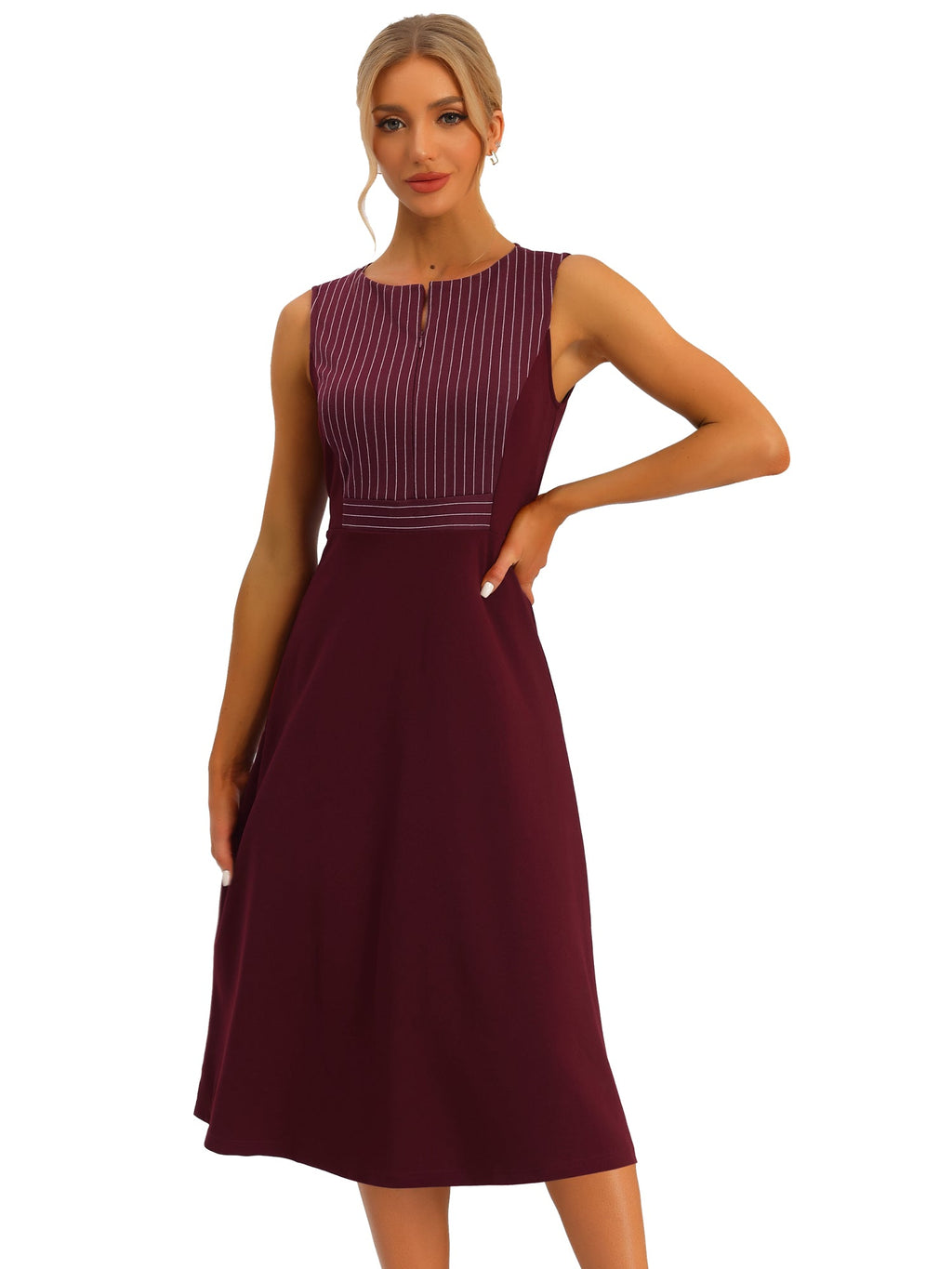 Sleeveless Solid Sun Dress