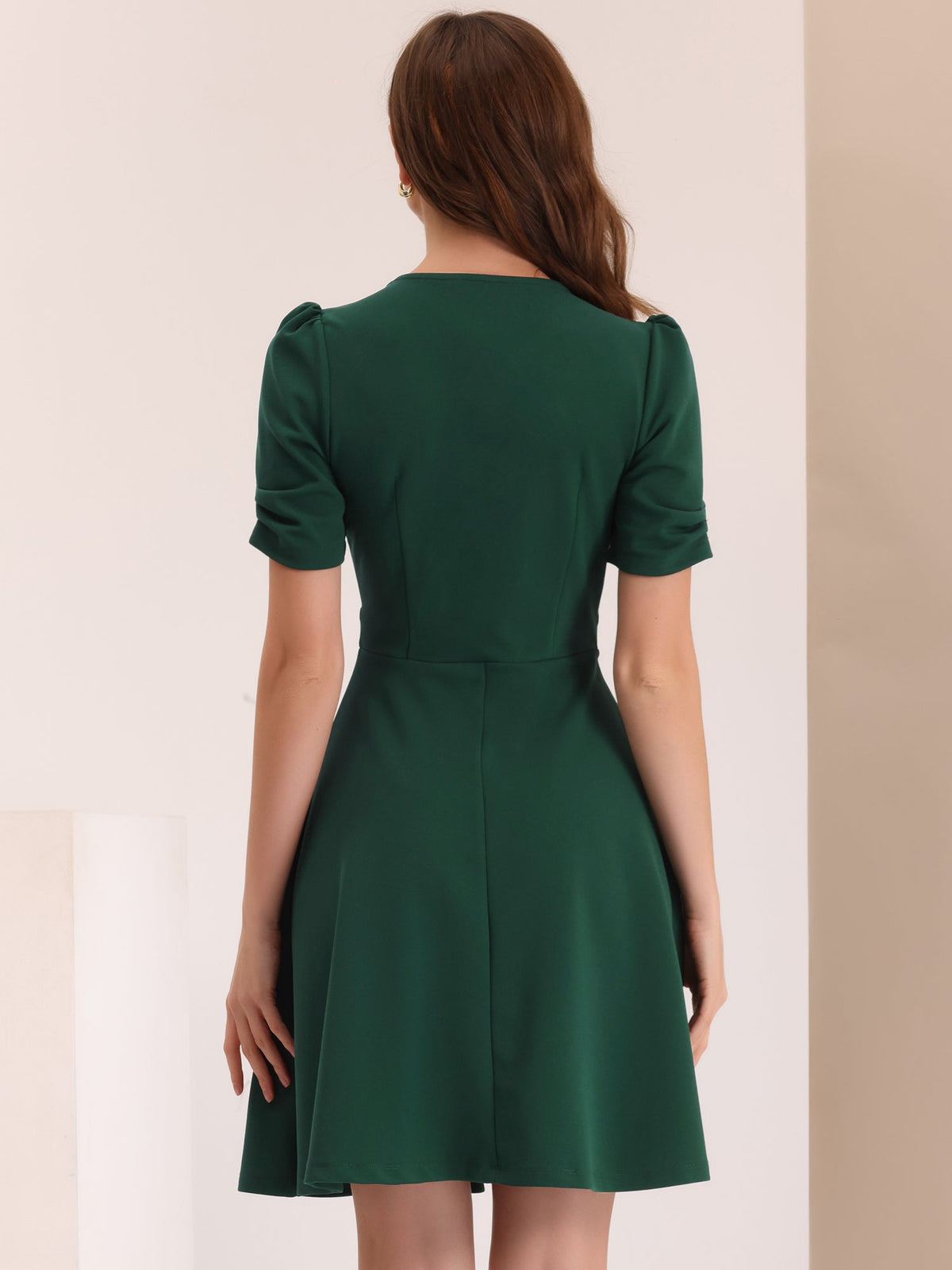 Sweetheart Neck Zipper Business Dress