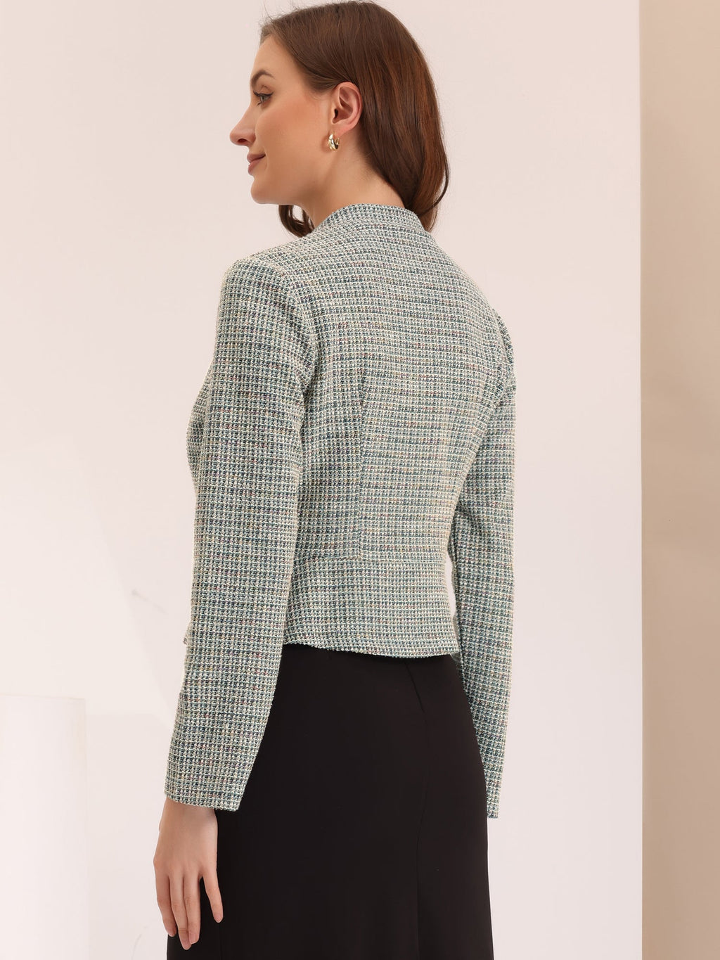 Cotton-Soft Plaid Blazer