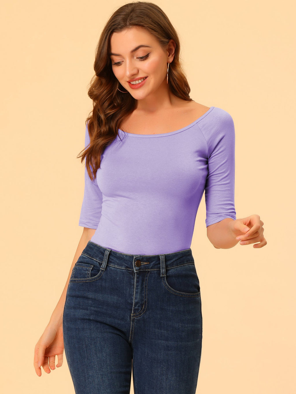 Hip-Length Slim Stretch Tee