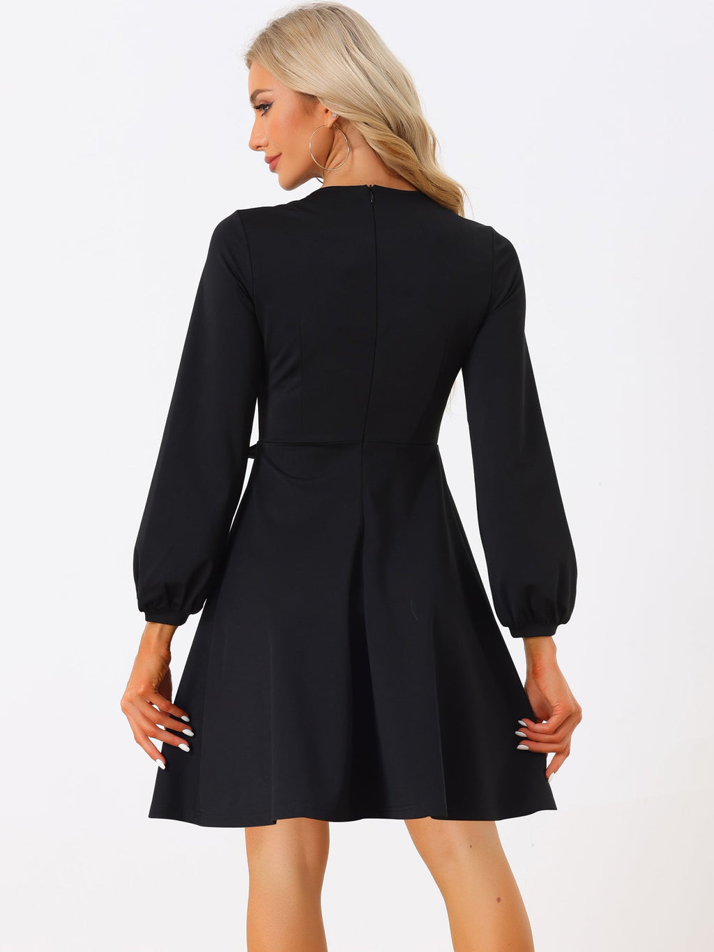 Contrast Color A-Line Dress