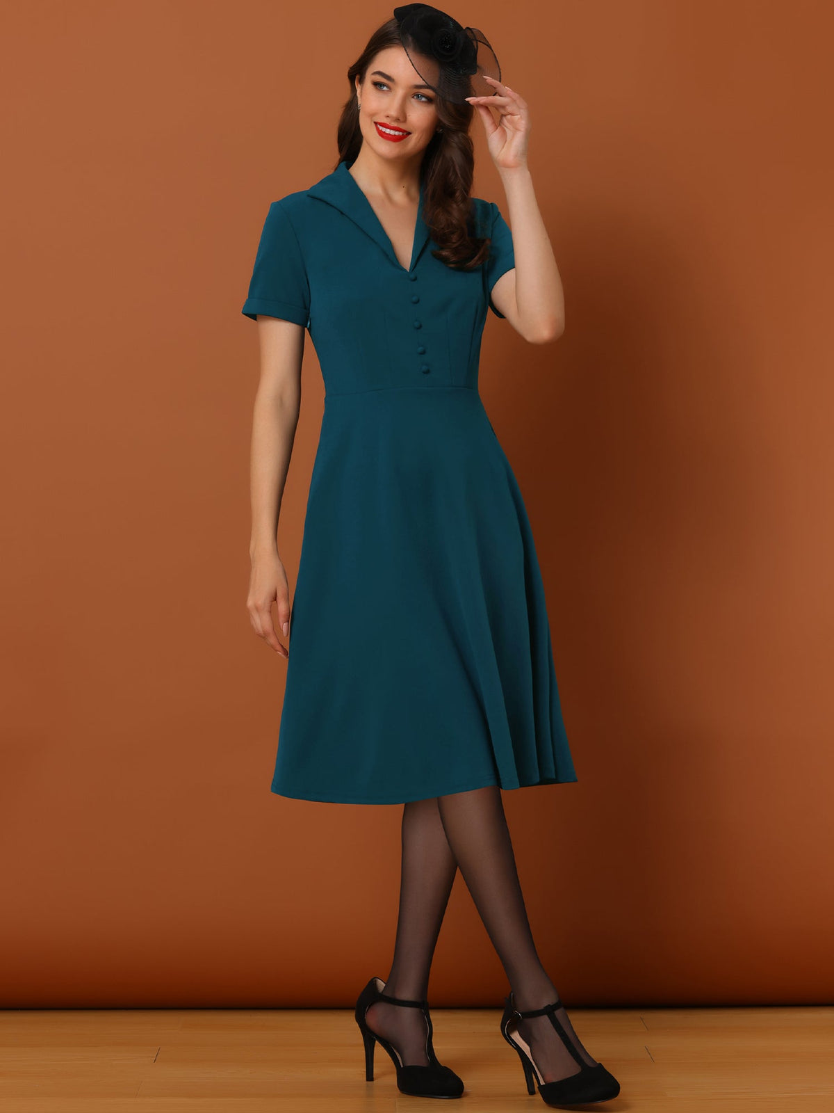 Empire Waist Short-Sleeve Party Dress