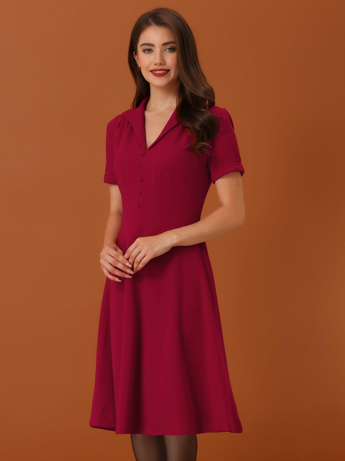 Empire Waist Short-Sleeve Party Dress