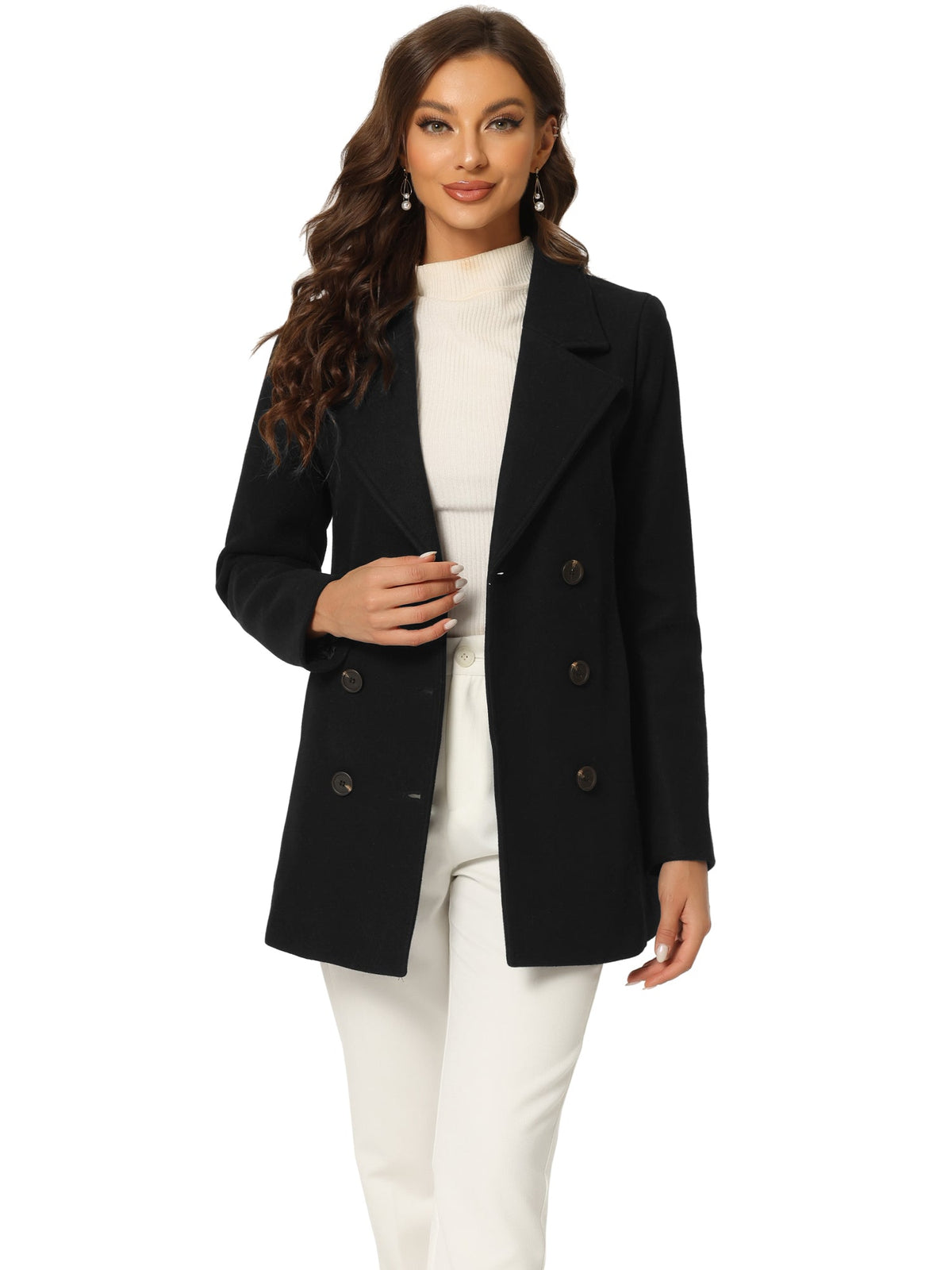 Acrylic Double-Breasted Car Coat