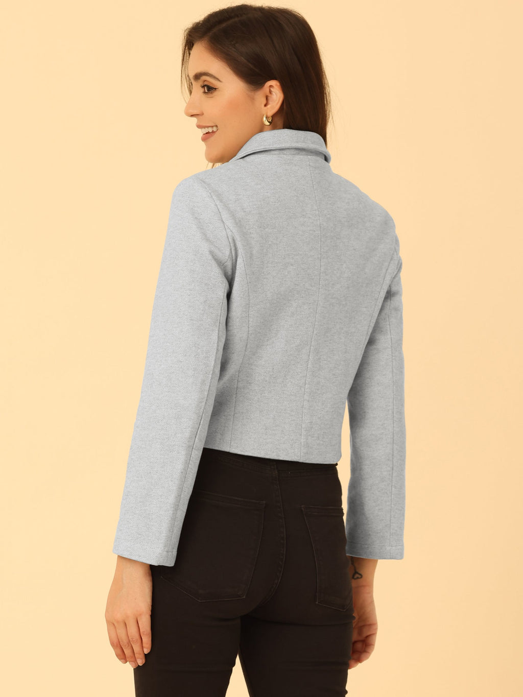 Cotton-Blend Point Collar Bomber Jacket