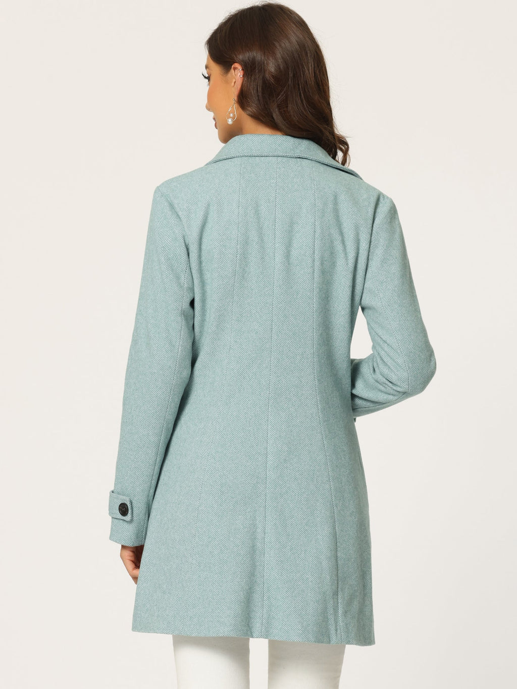 Slim-Profile Striped Overcoat