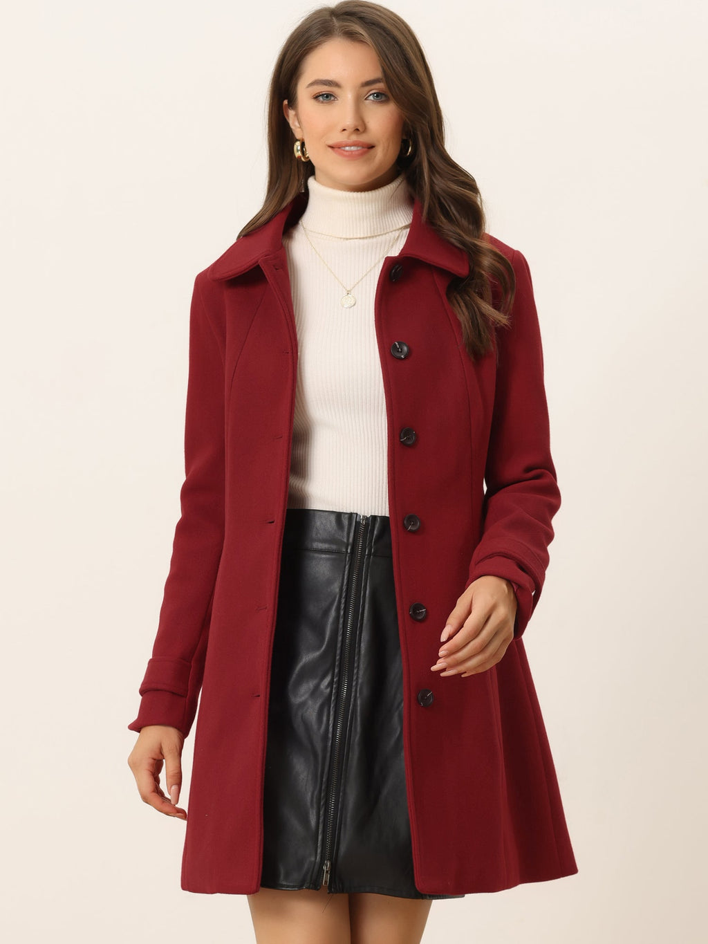 Slim-Profile Striped Overcoat