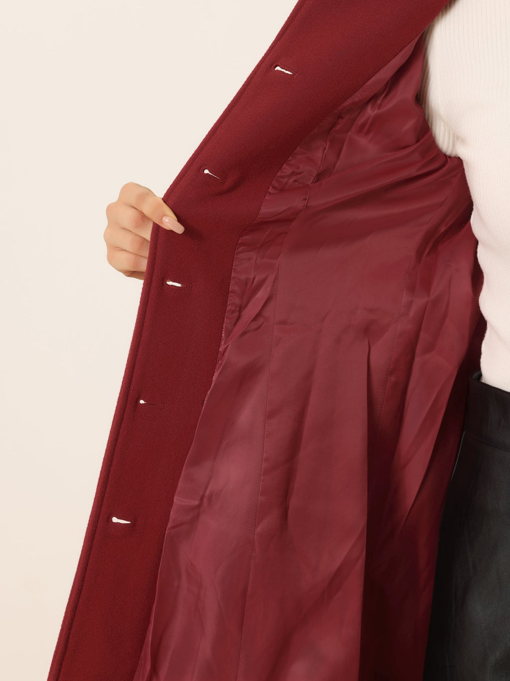 Slim-Profile Striped Overcoat