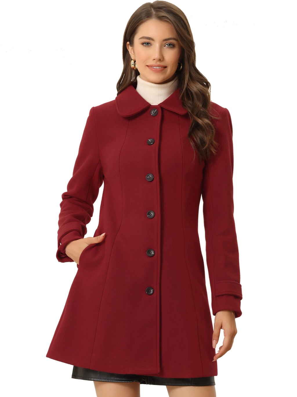 Slim-Profile Striped Overcoat