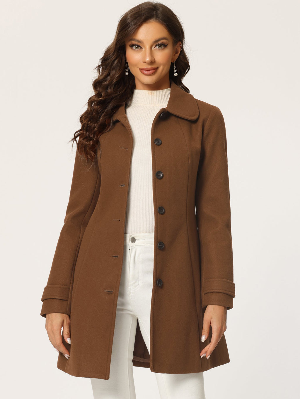 Slim-Profile Striped Overcoat