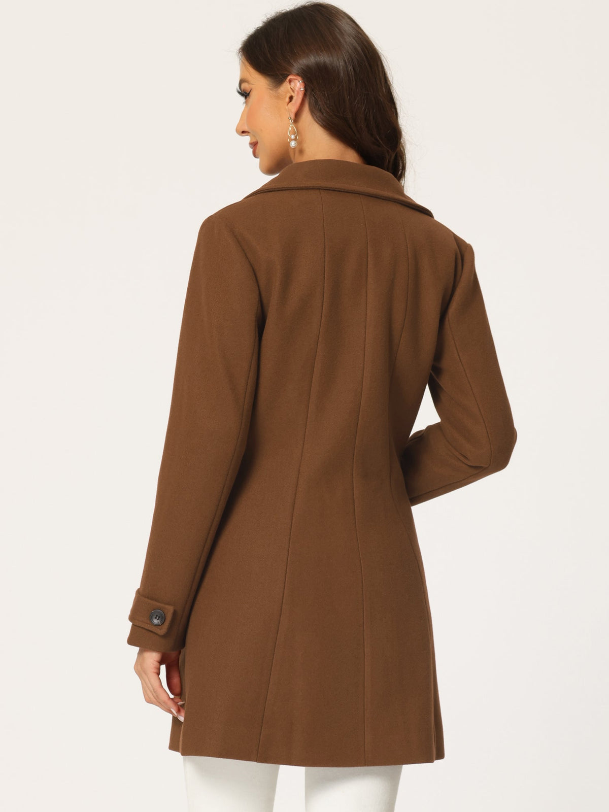 Slim-Profile Striped Overcoat
