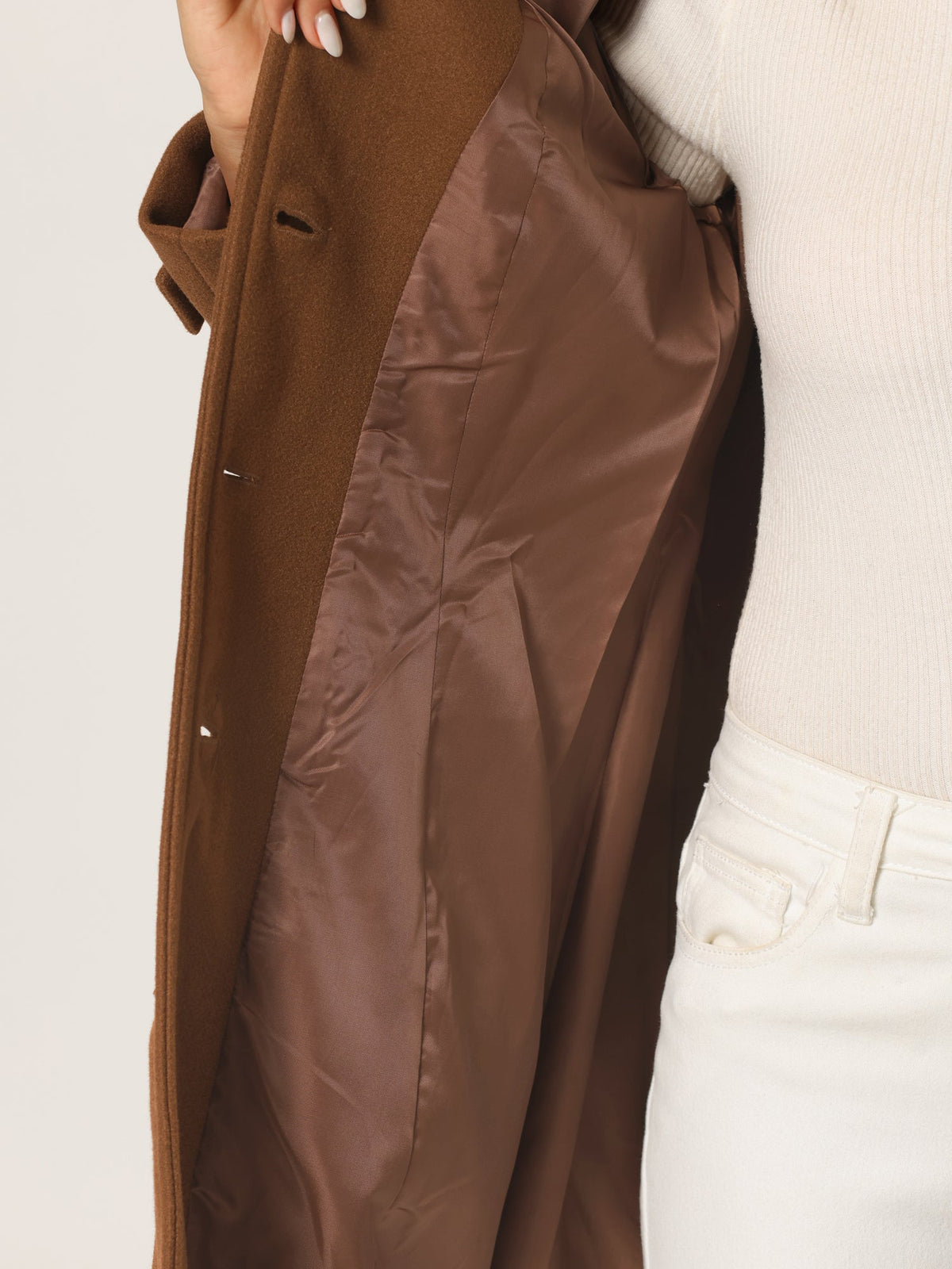 Slim-Profile Striped Overcoat
