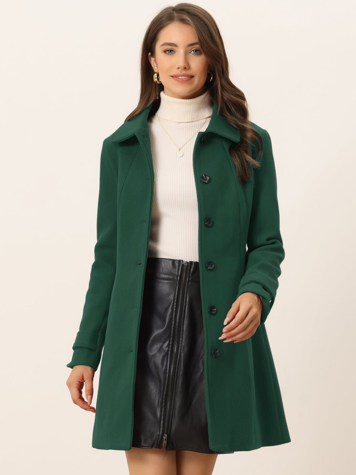 Slim-Profile Striped Overcoat