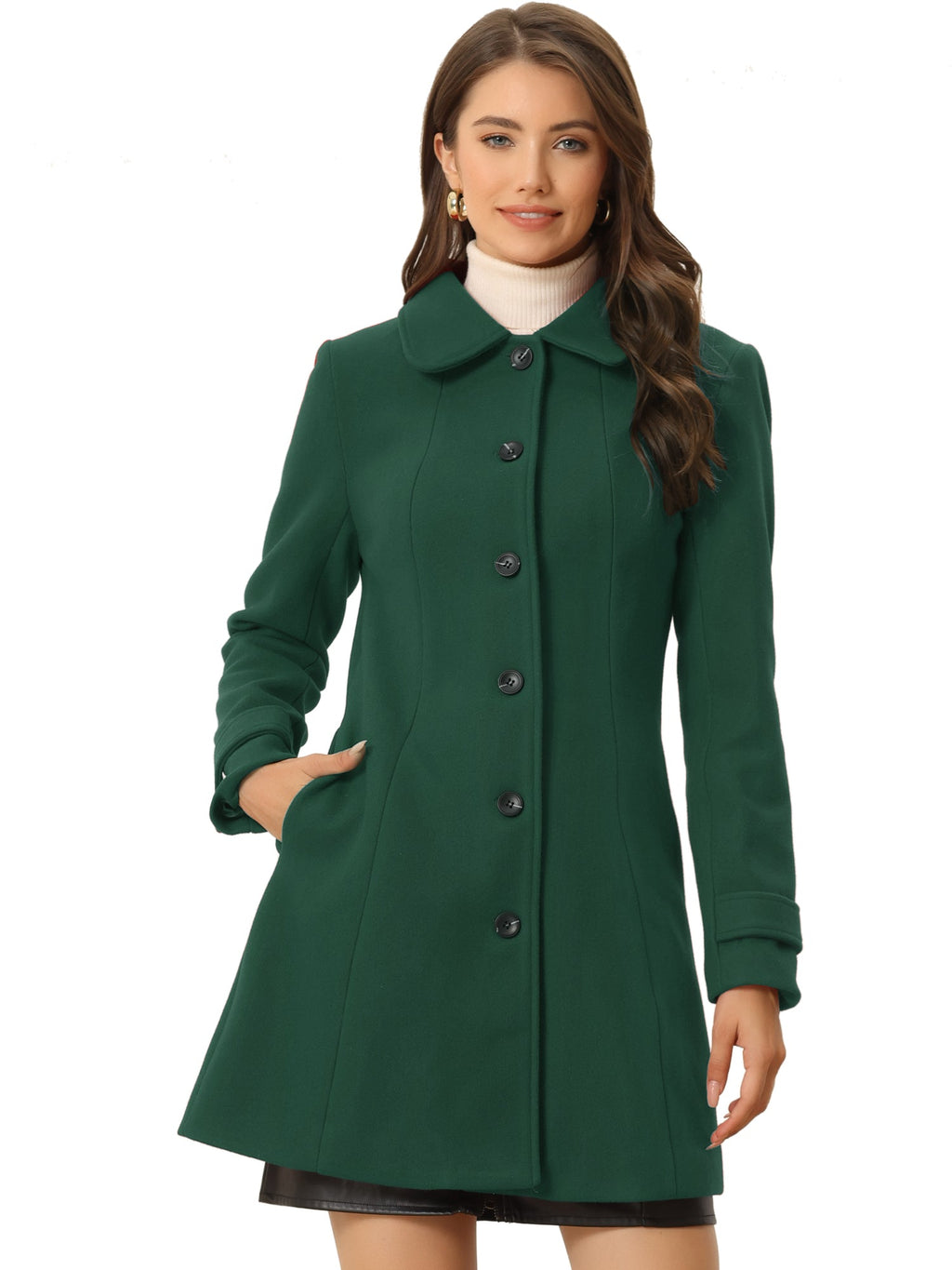 Slim-Profile Striped Overcoat