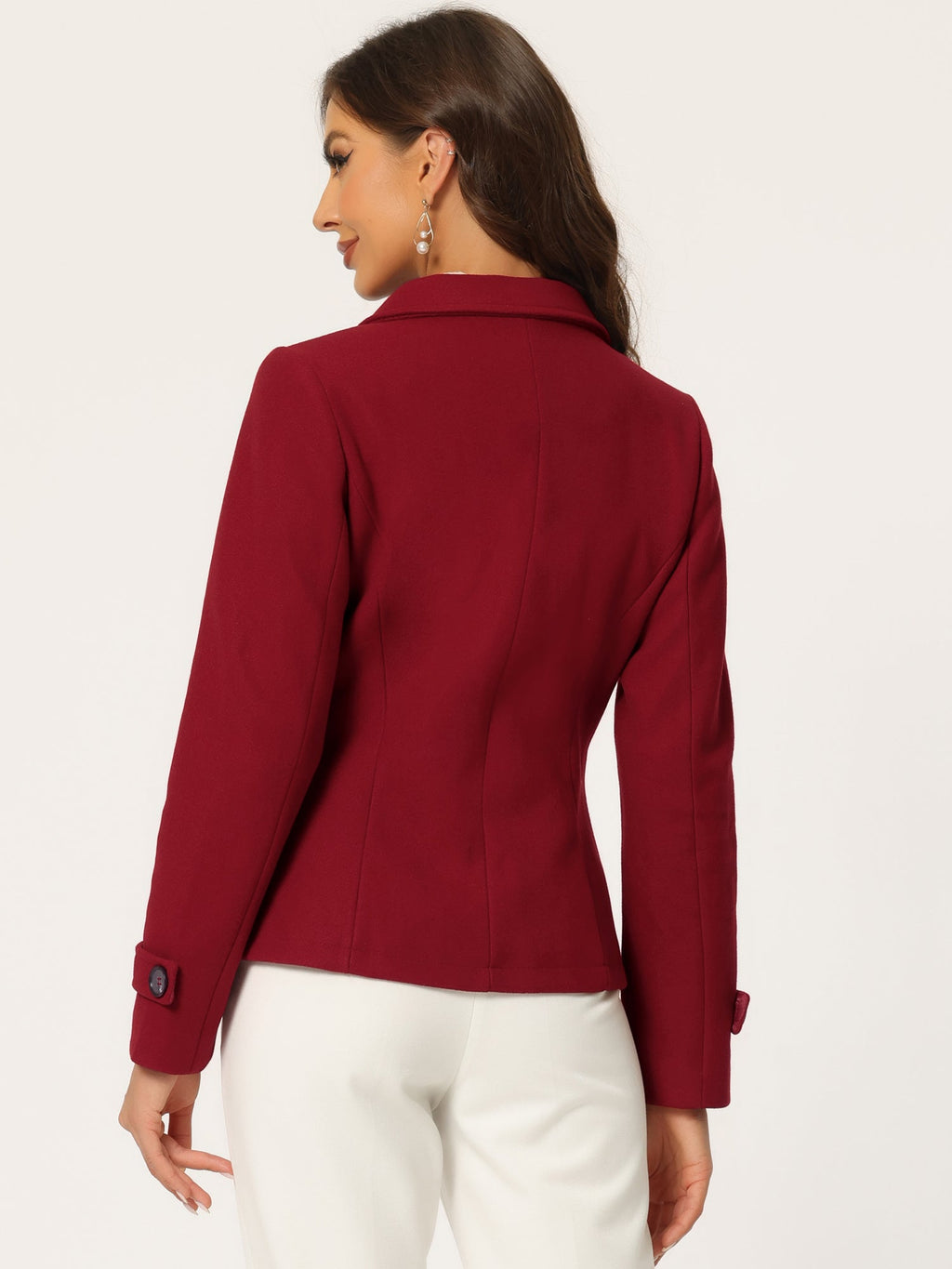 Button Cuff Double-Breasted Overcoat