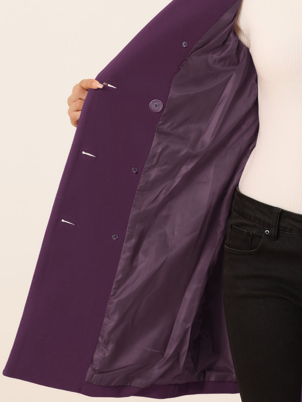 Double-Breasted Lined Overcoat