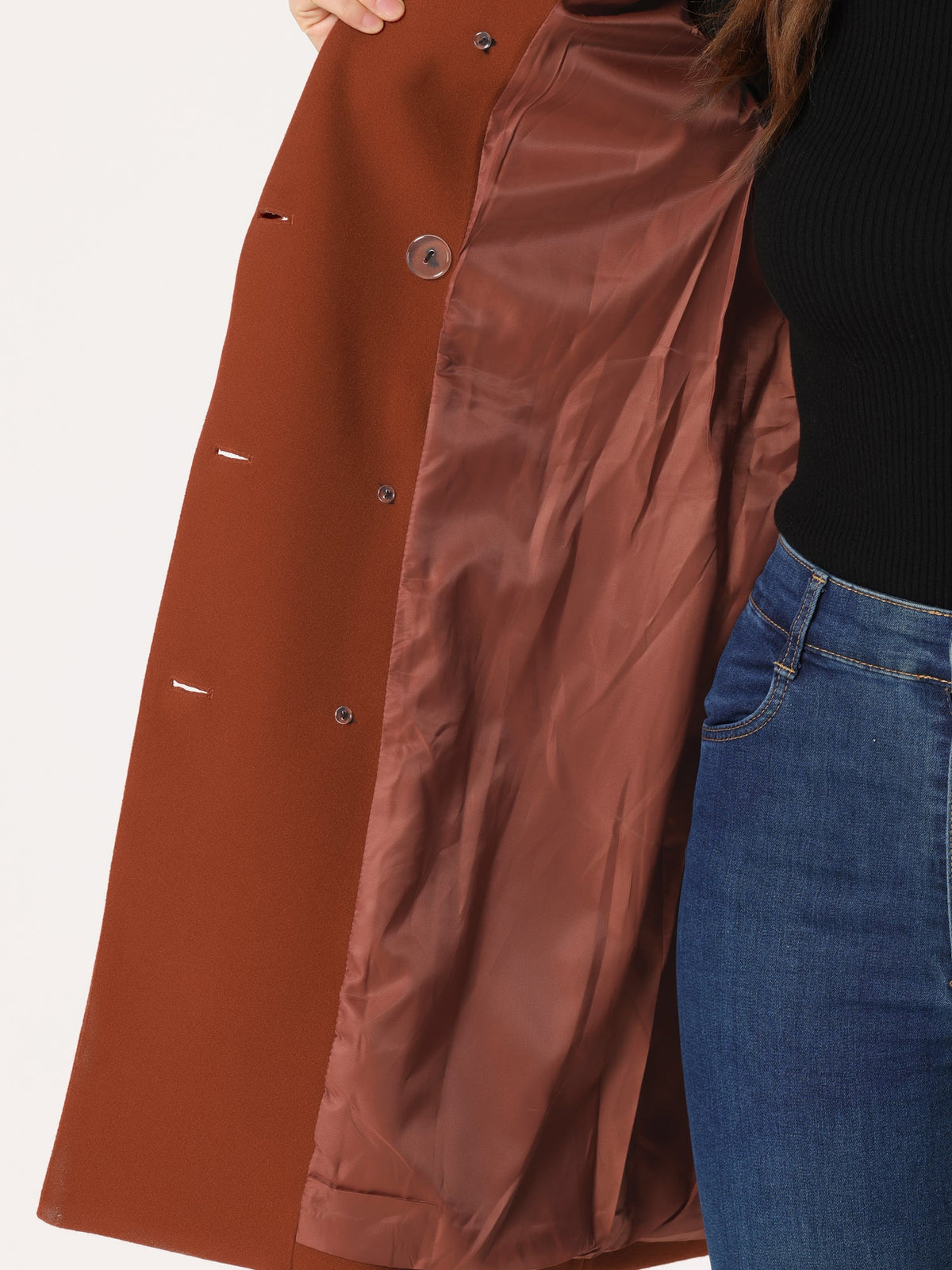 Double-Breasted Lined Overcoat