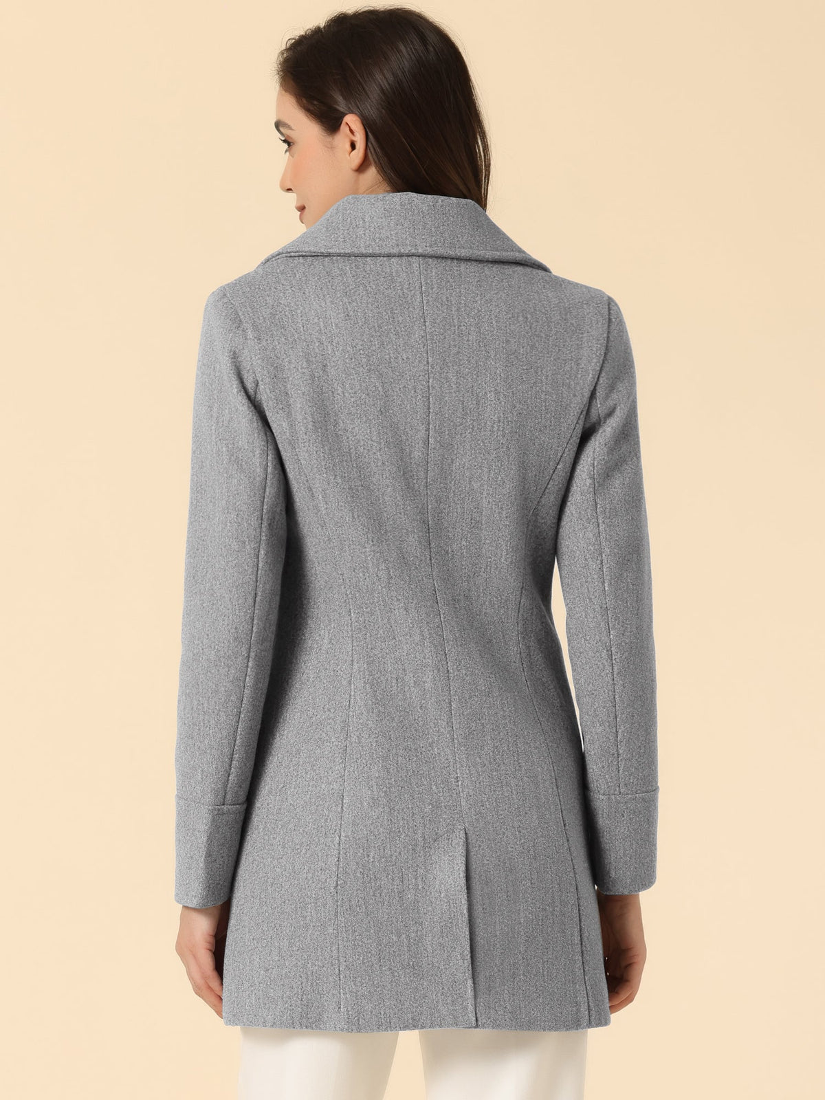 Curved Waist Vent Overcoat