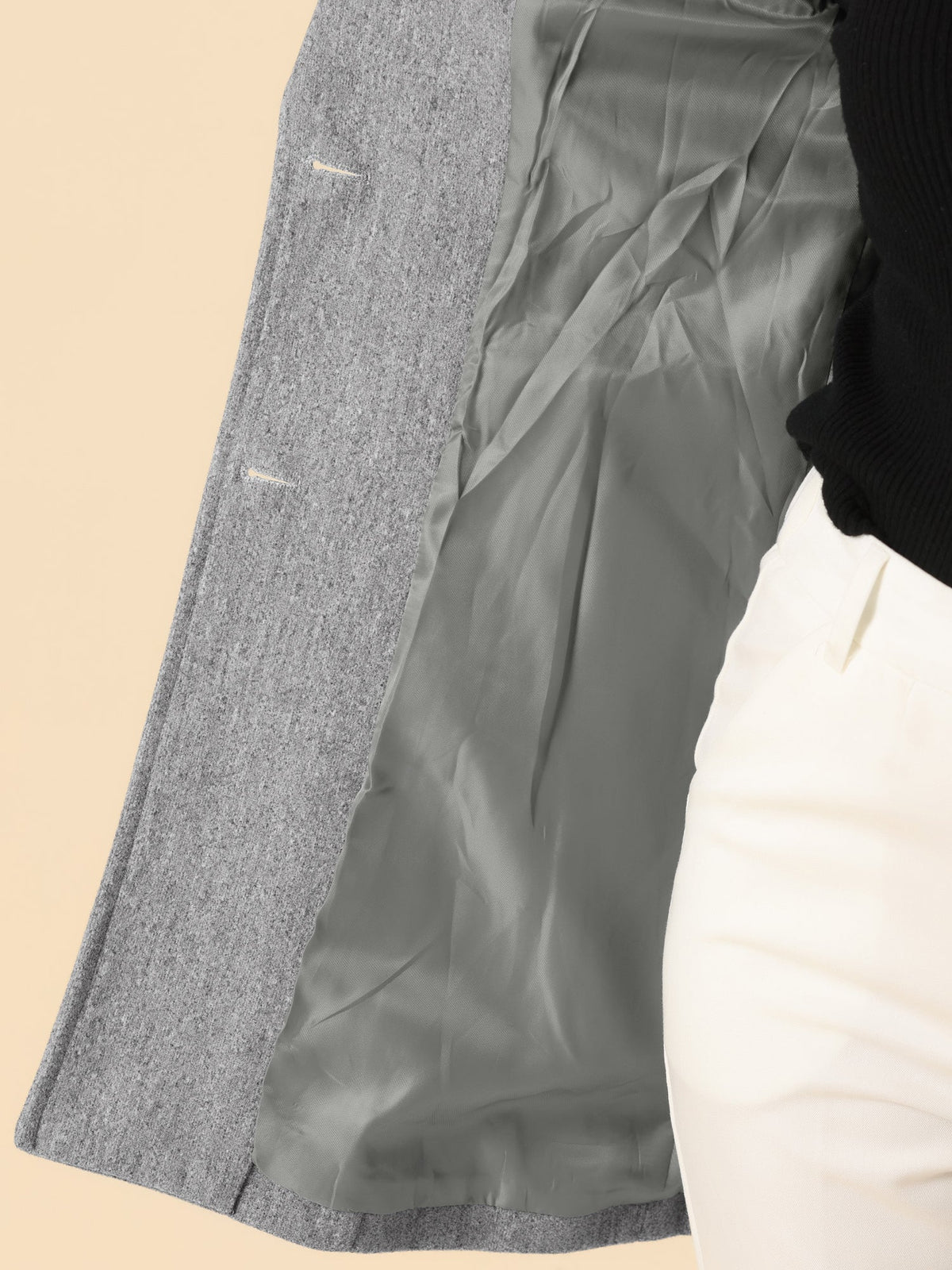 Curved Waist Vent Overcoat