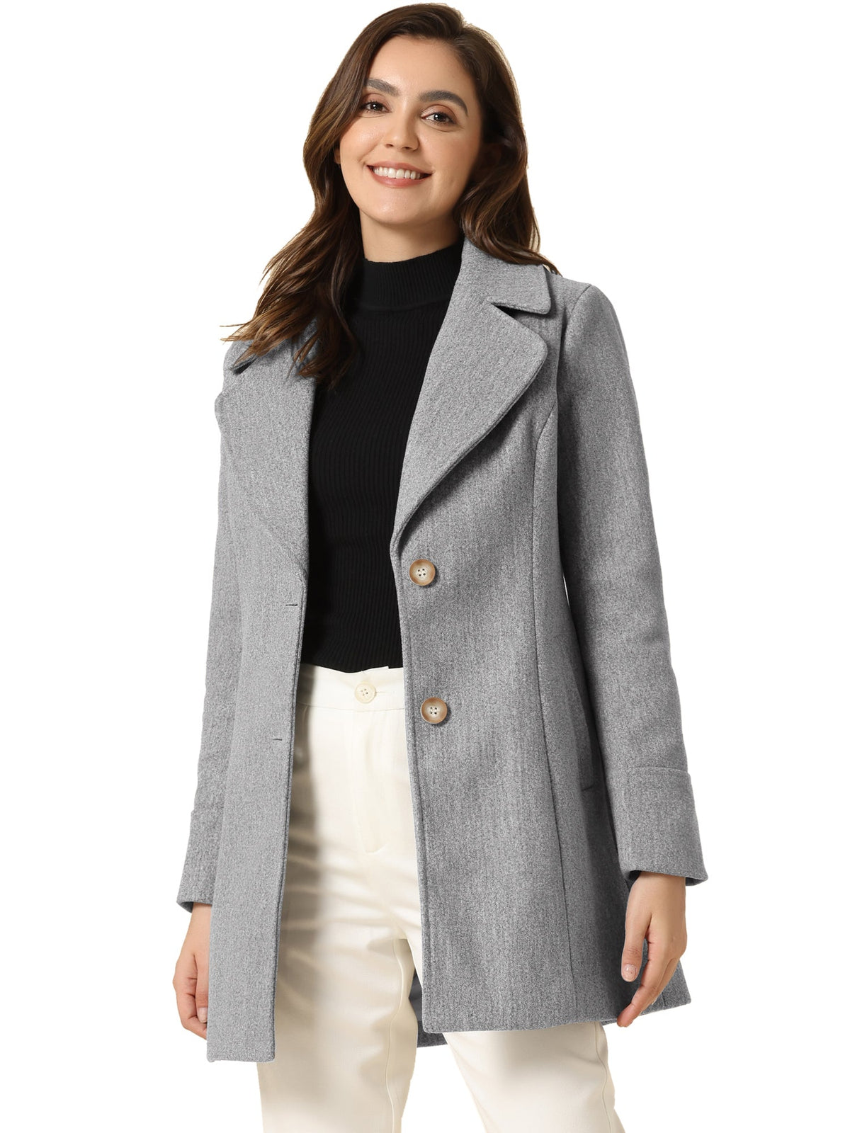 Curved Waist Vent Overcoat