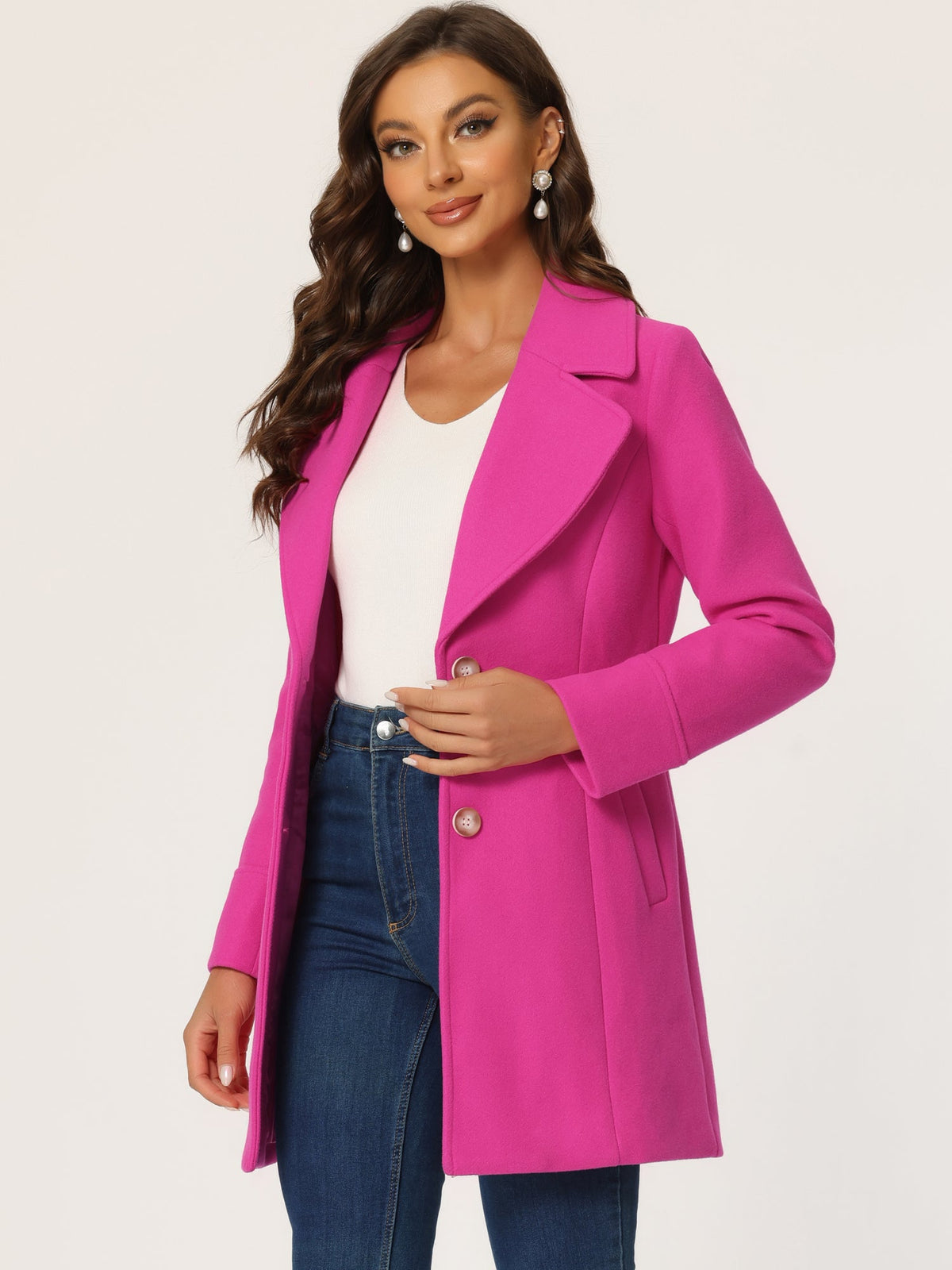 Curved Waist Vent Overcoat