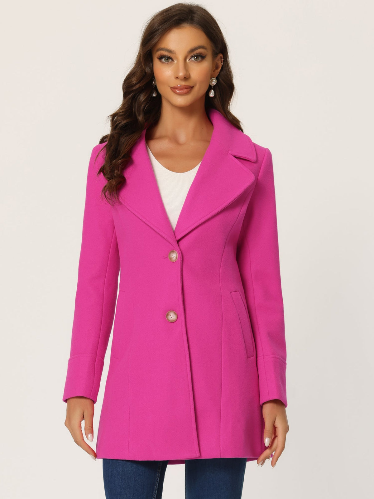Curved Waist Vent Overcoat