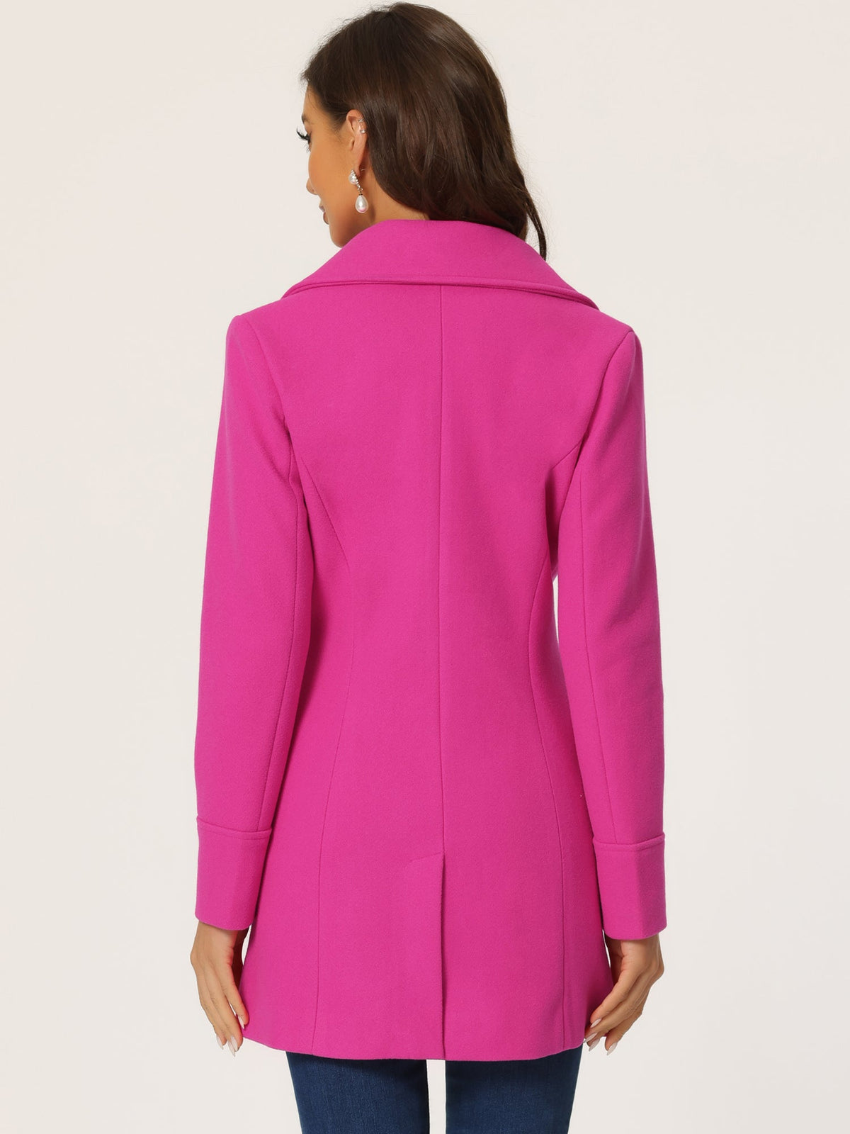 Curved Waist Vent Overcoat