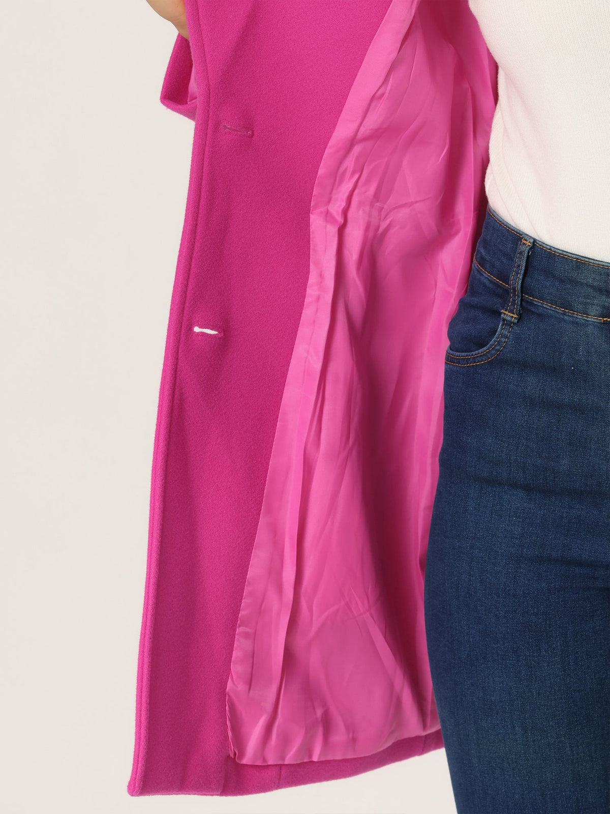 Curved Waist Vent Overcoat