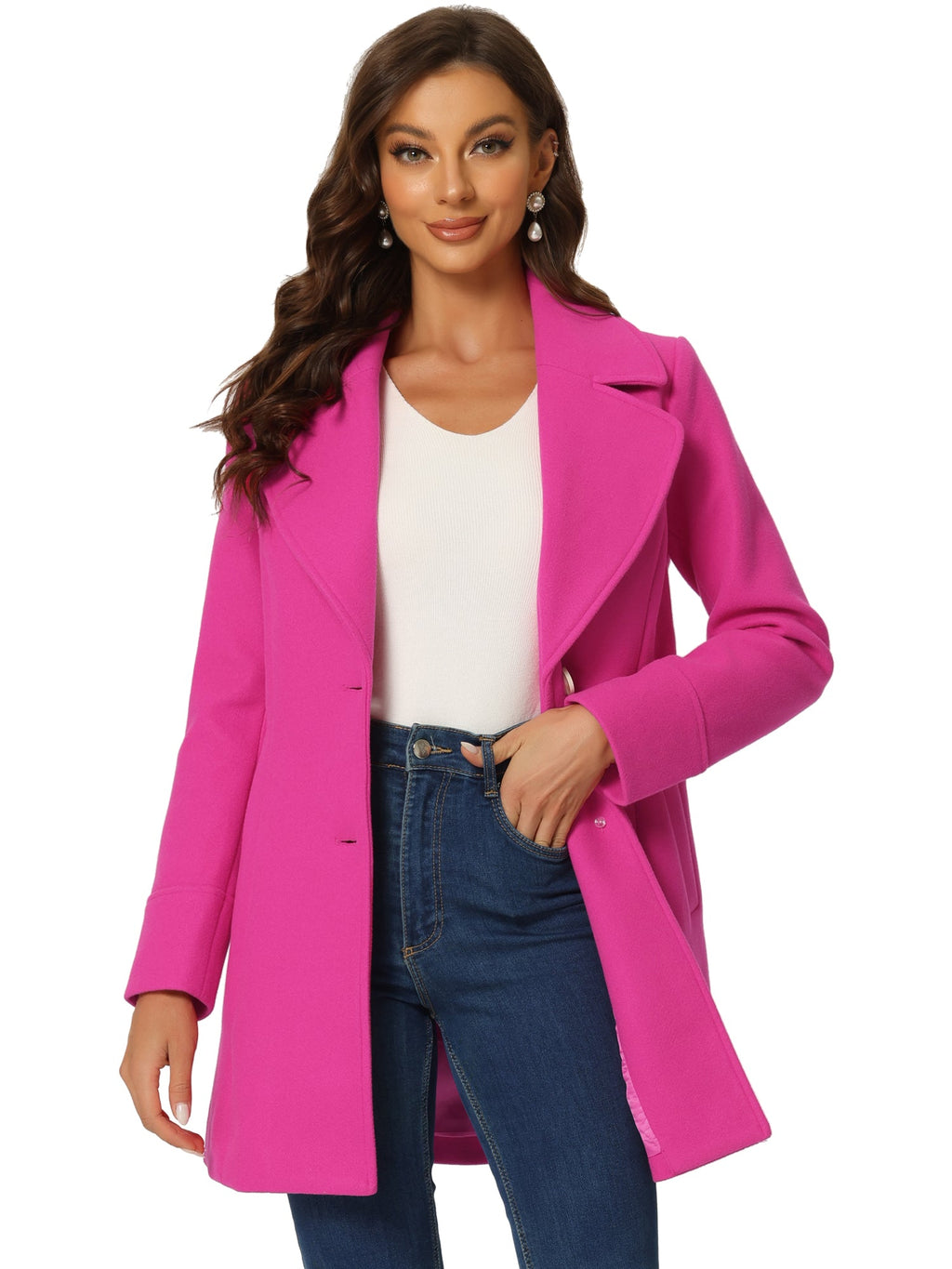 Curved Waist Vent Overcoat