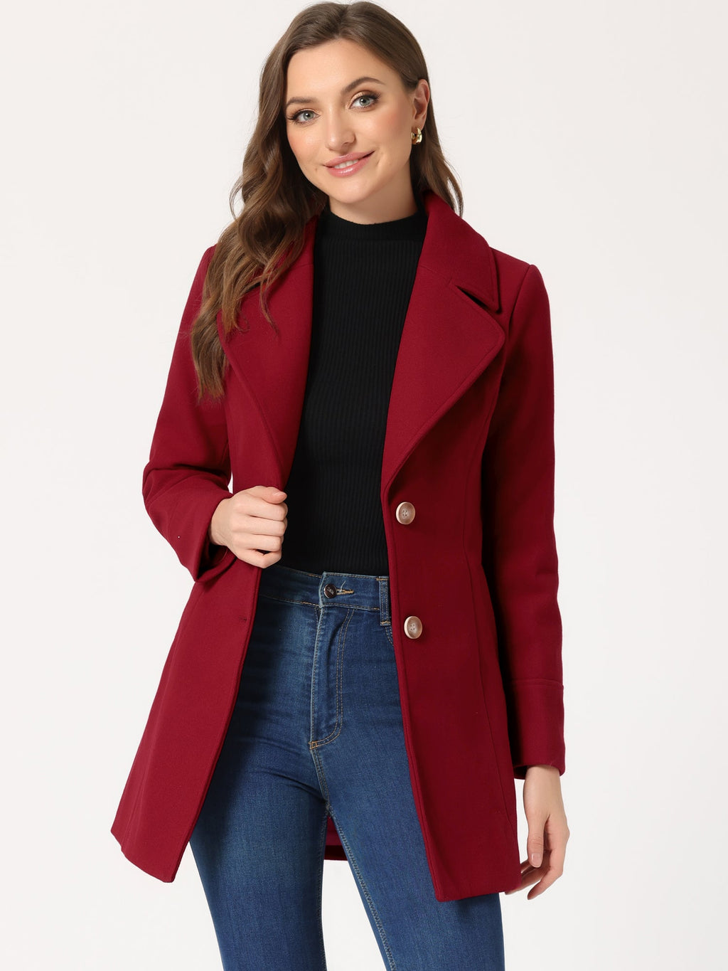 Curved Waist Vent Overcoat