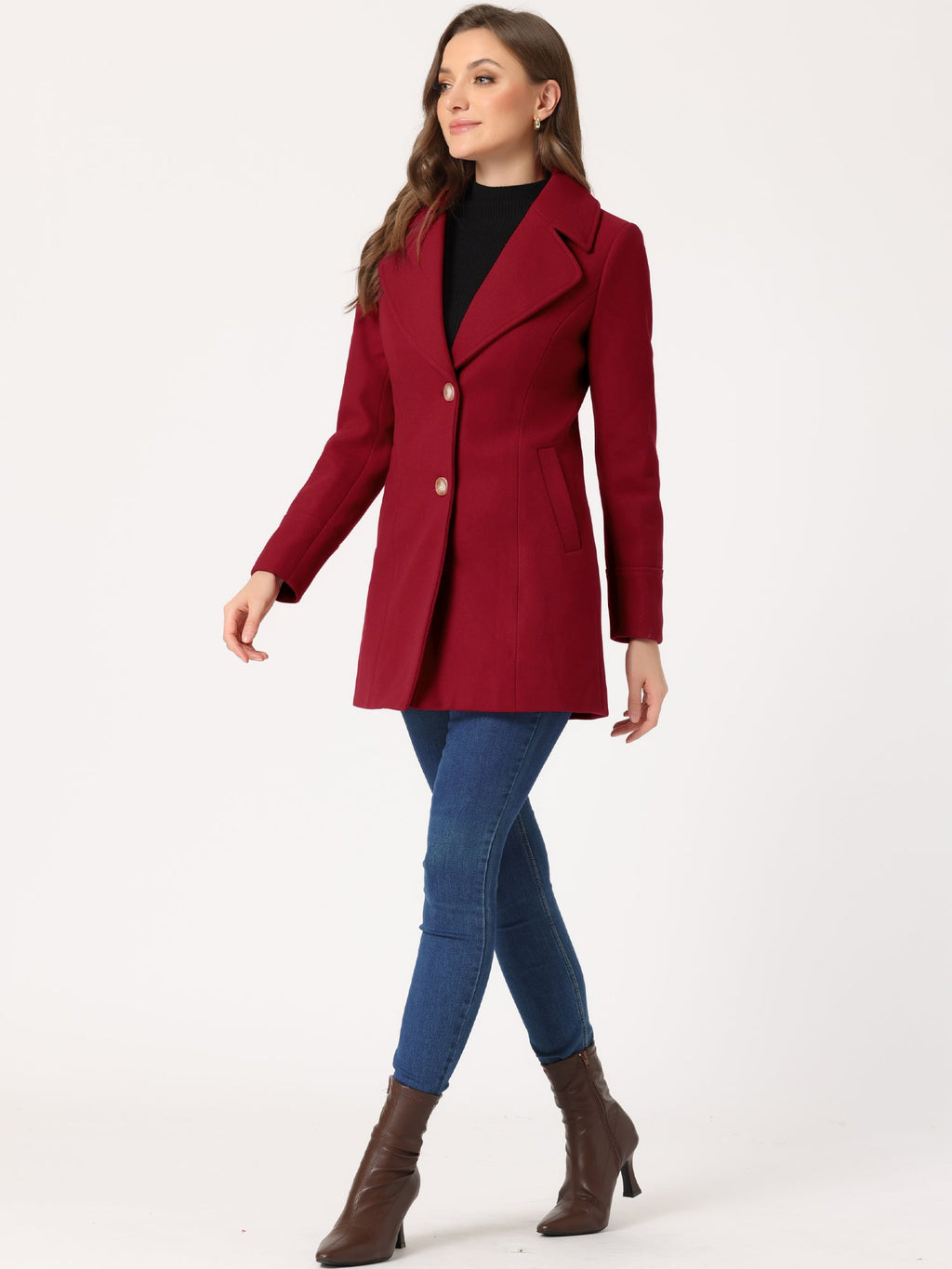 Curved Waist Vent Overcoat