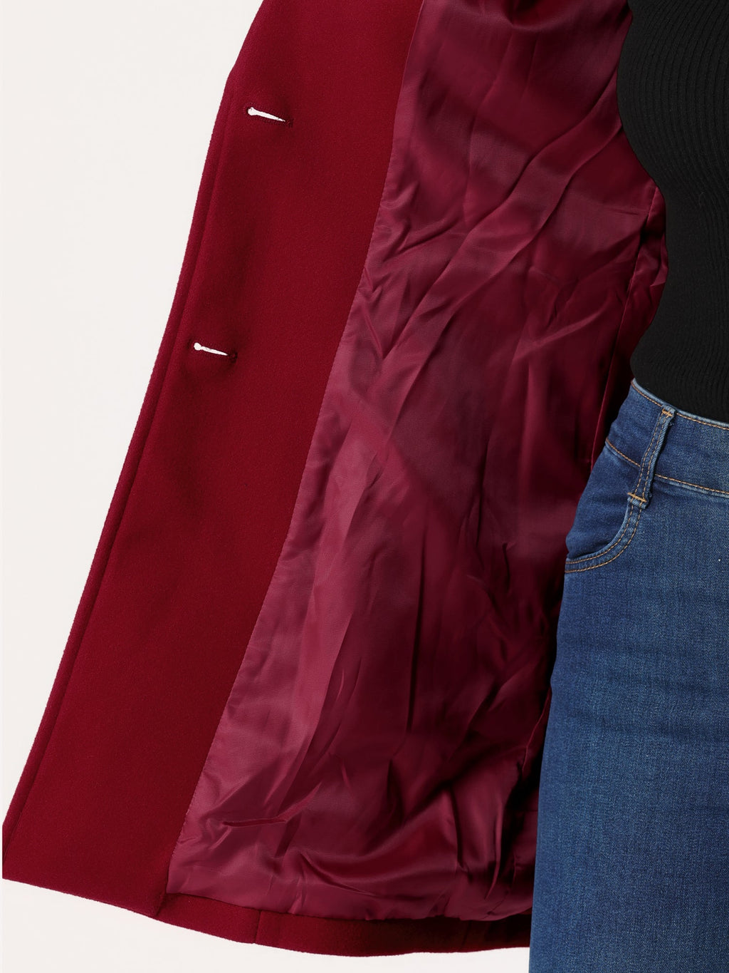 Curved Waist Vent Overcoat