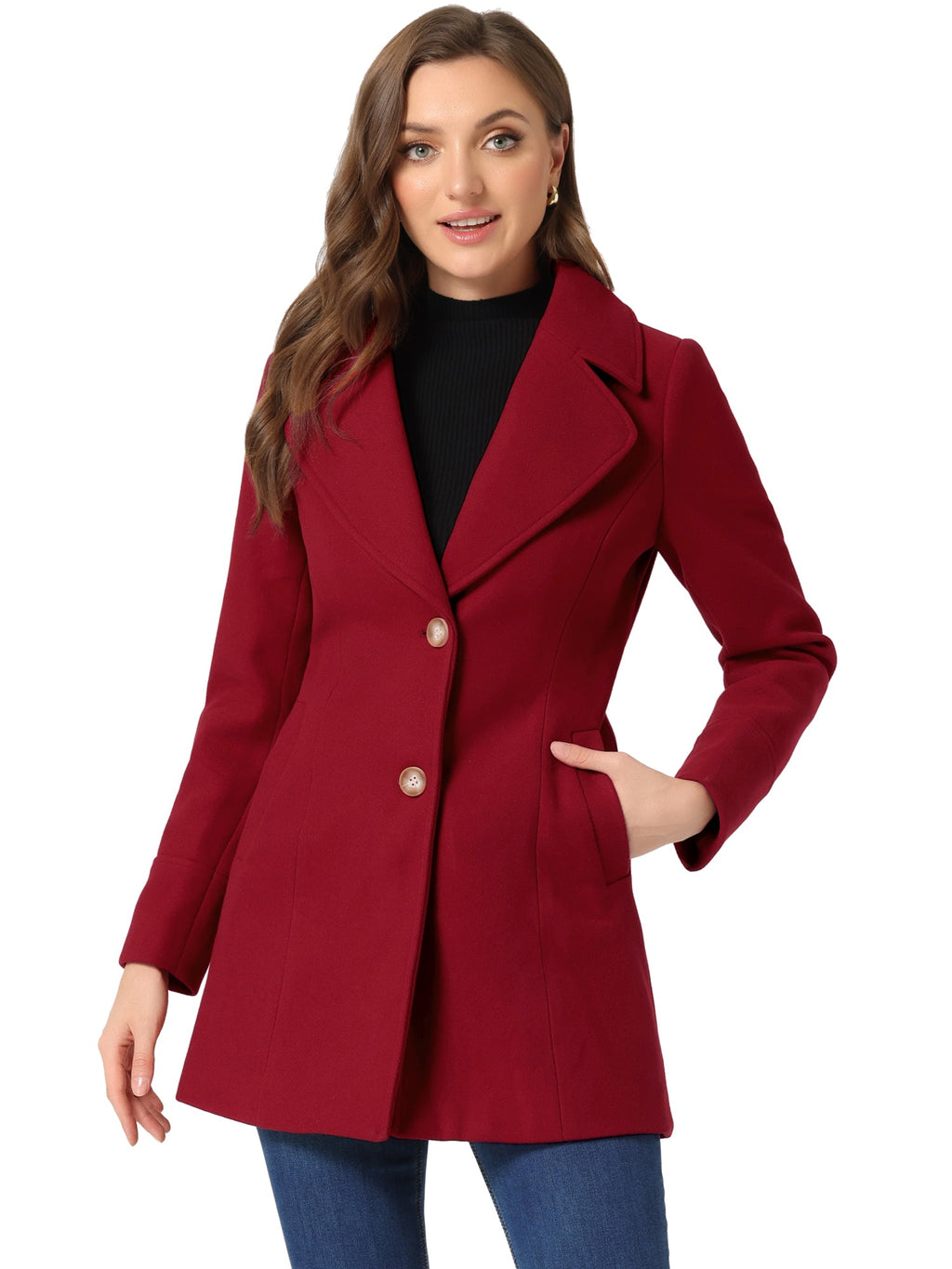 Curved Waist Vent Overcoat