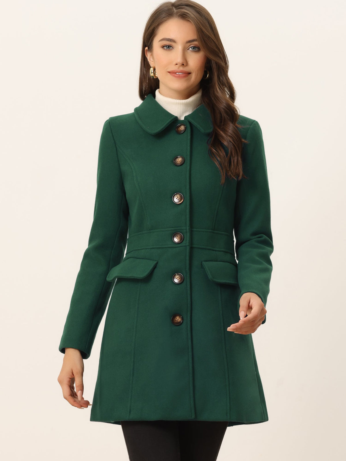 Lightweight Faux Fur Knee-Length Coat