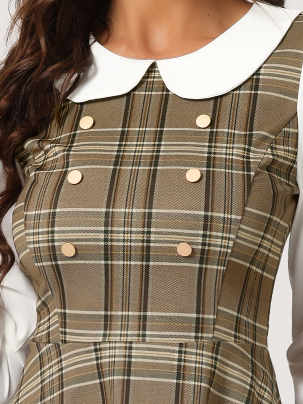 Button-Decor Stretch Dress