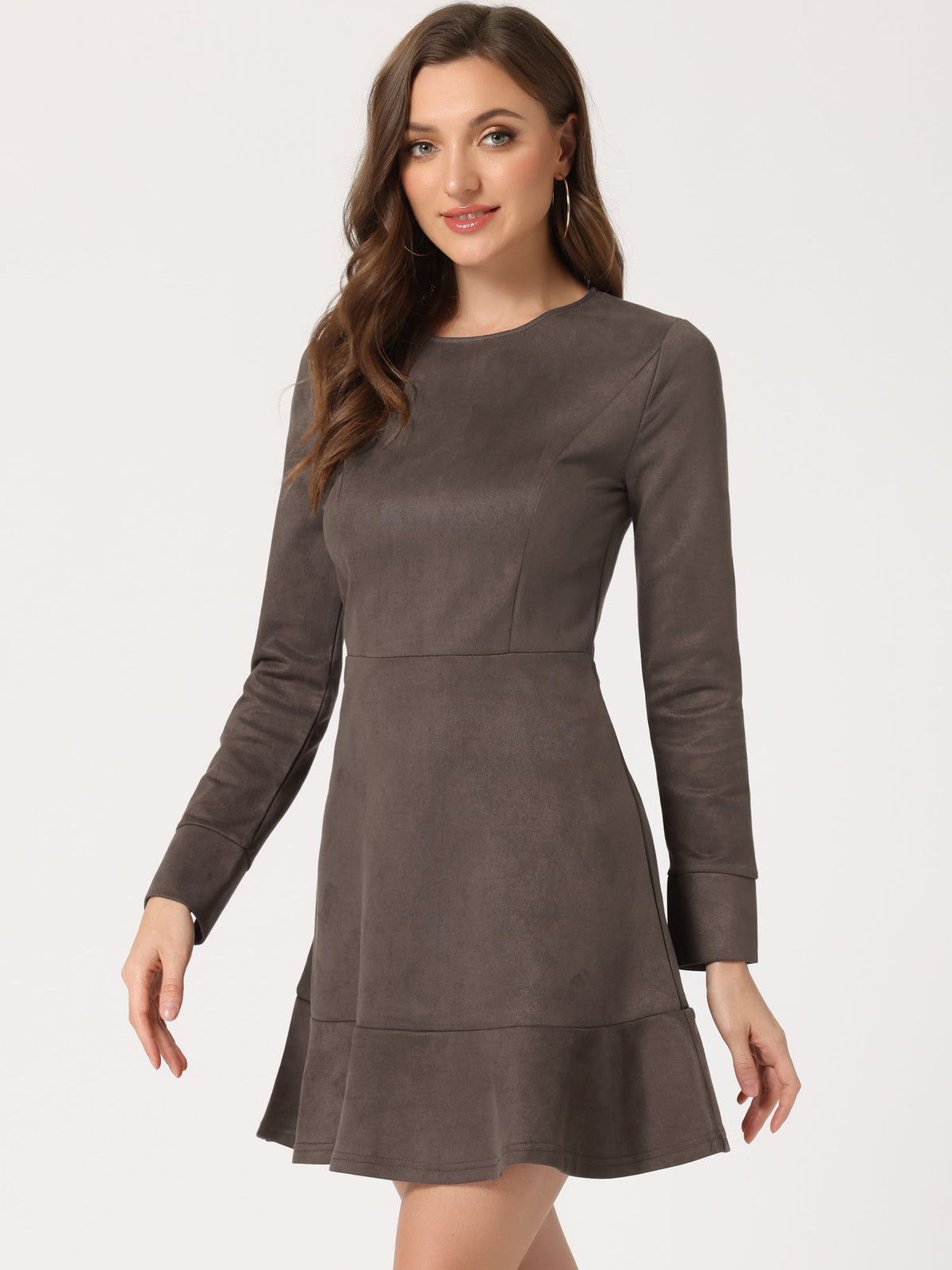 Ruffled Hem Elastic Waist Dress